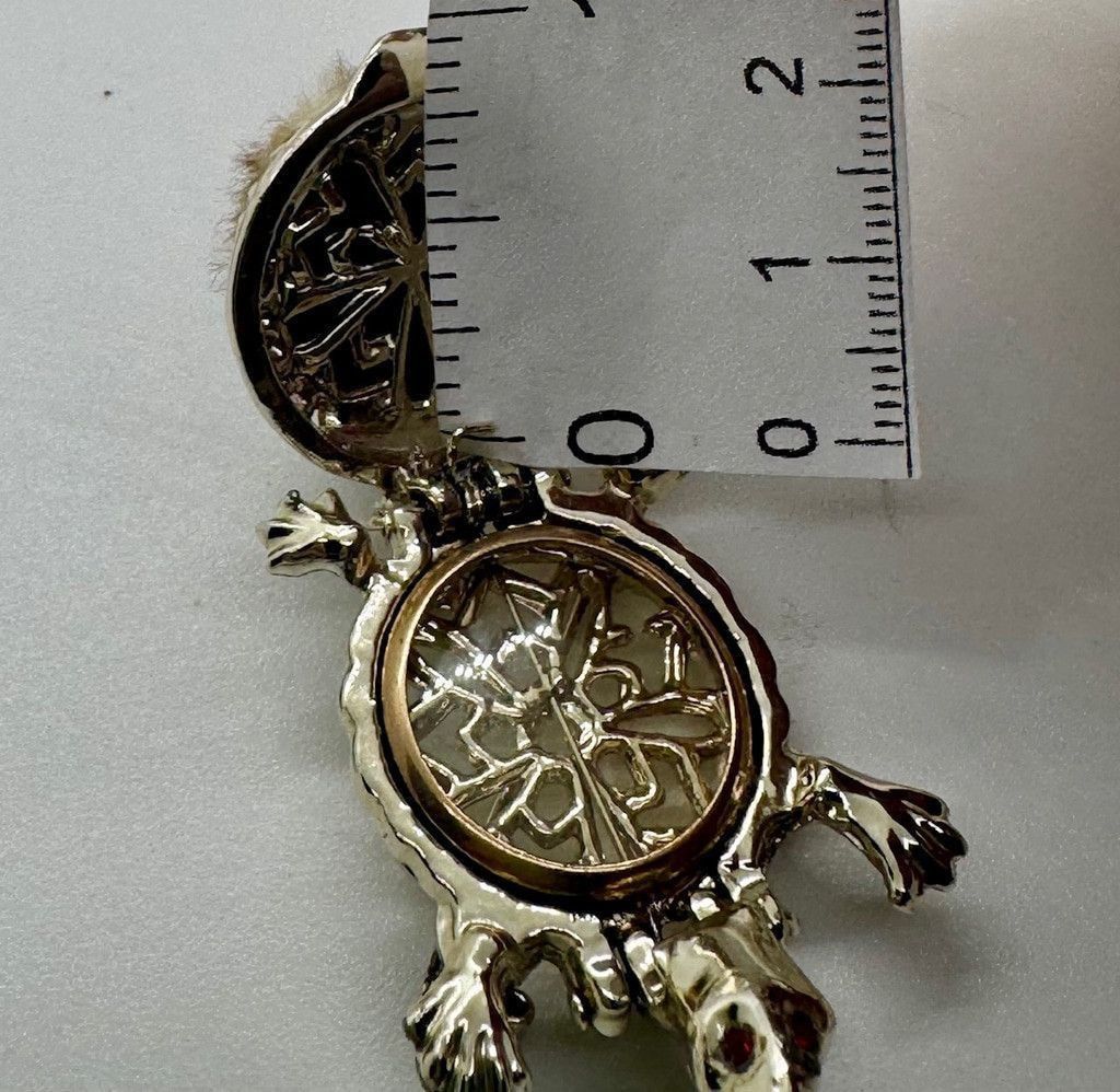 Other Vintage Turtle Trinket Box Brooch 1960's Hinged Opening Size ONE SIZE - 9 Thumbnail