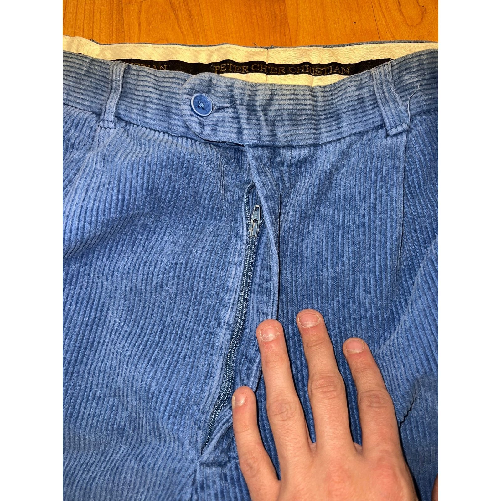 Vintage Vintage Peter Christian Corduroy Pants Bottoms Blue County Size US 40 / EU 56 - 4 Thumbnail