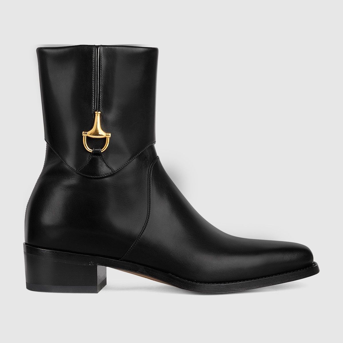 Men's Horsebit Ankle Boots in black