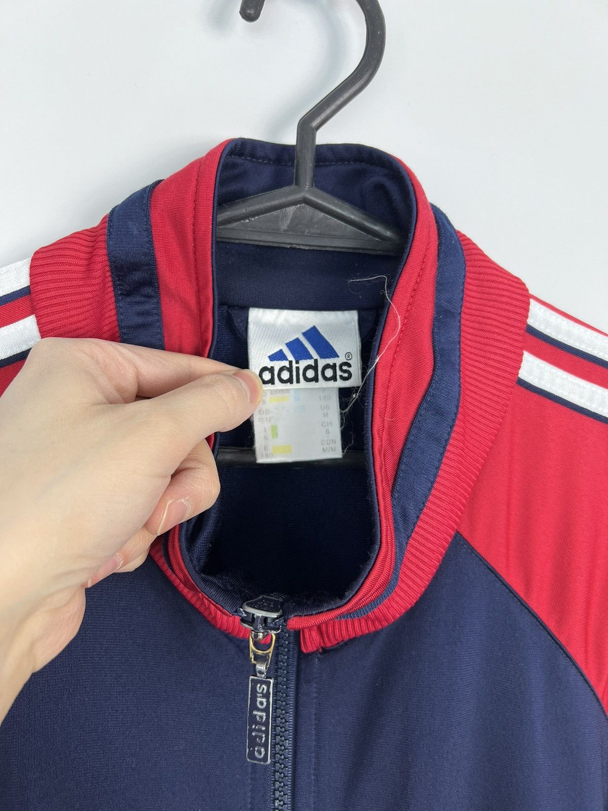 Adidas × Vintage Sweatshirt Adidas 3x Logo Vintage 90’s Zipped Size US M / EU 48-50 / 2 - 2 Thumbnail