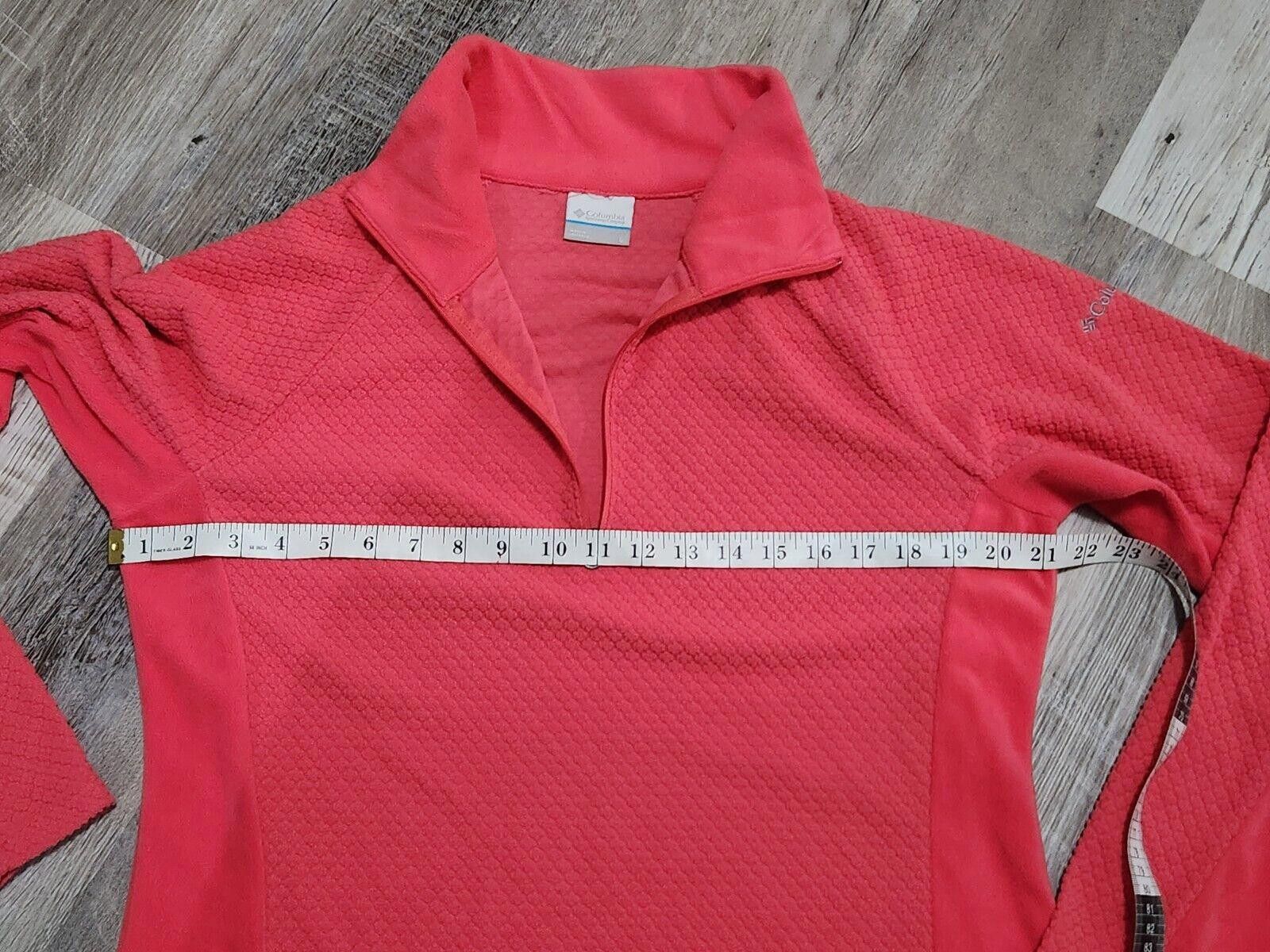 Columbia Columbia Jacket Pullover Large Pink 1/4 Zip Fleece Size L / US 10 / IT 46 - 5 Thumbnail