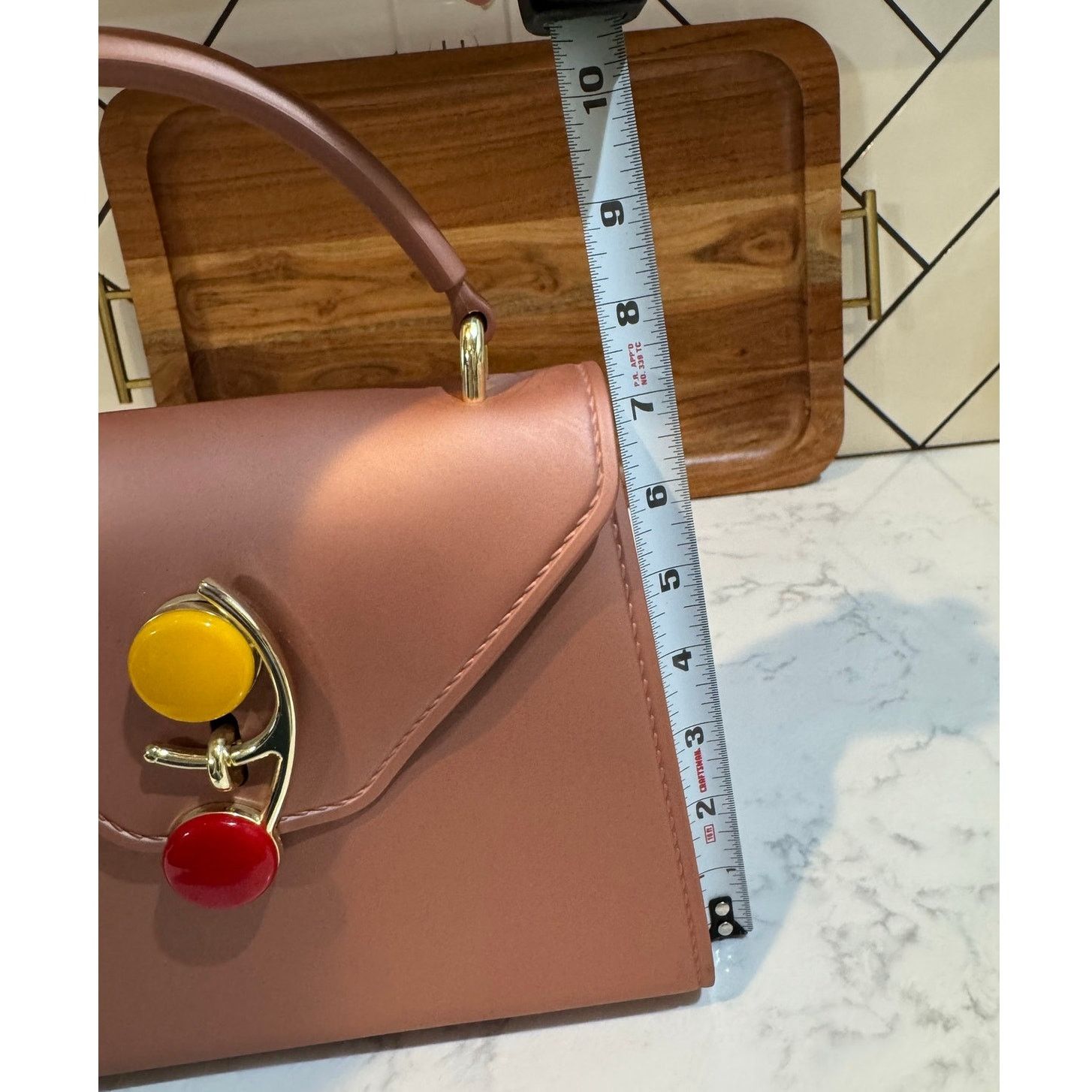 Other Chivah brand structured top handle handbag pink silicone Size ONE SIZE - 8 Thumbnail