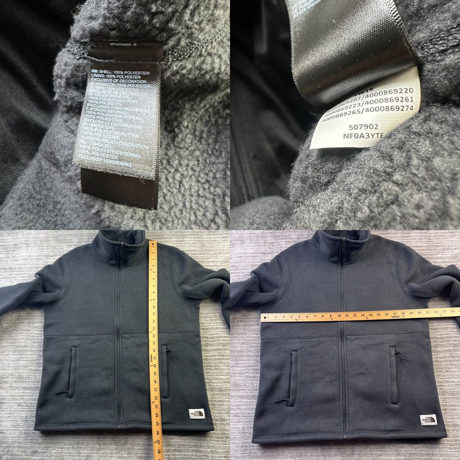 The North Face The North Face Jacket Womens Large Gray Crescent Full Zip Fleece Lined Size L / US 10 / IT 46 - 8 Thumbnail