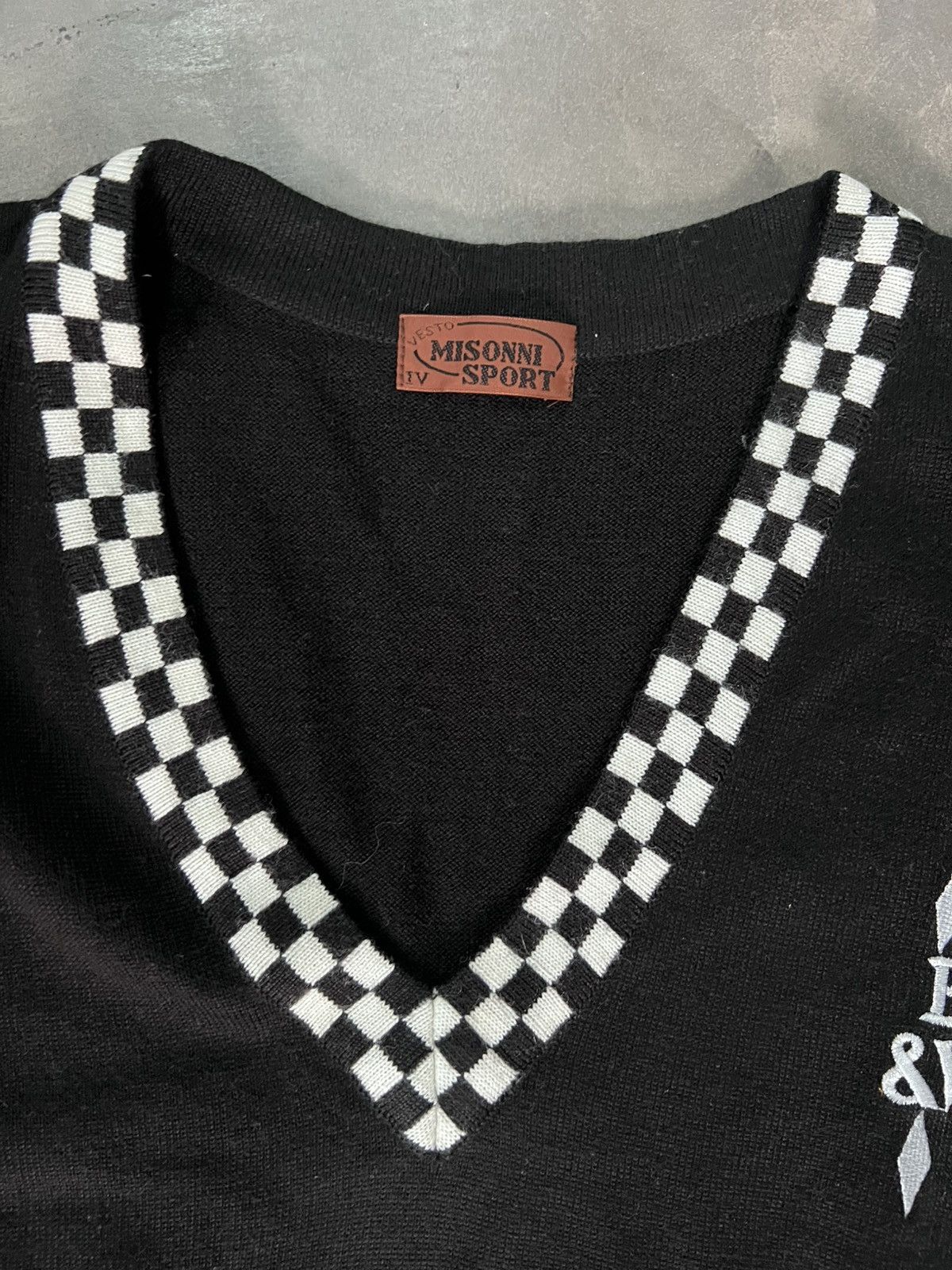 Missoni Missoni Sport Black n White V-Neck Size US M / EU 48-50 / 2 - 6 Thumbnail