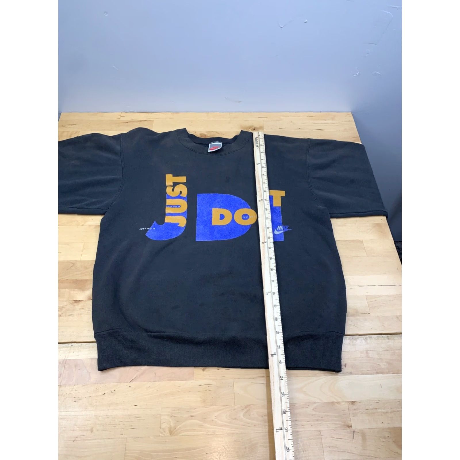 Nike VINTAGE Nike Just Do It Sweatshirt Mens S Black Pullover Crew Neck 80s USA Size US S / EU 44-46 / 1 - 6 Thumbnail