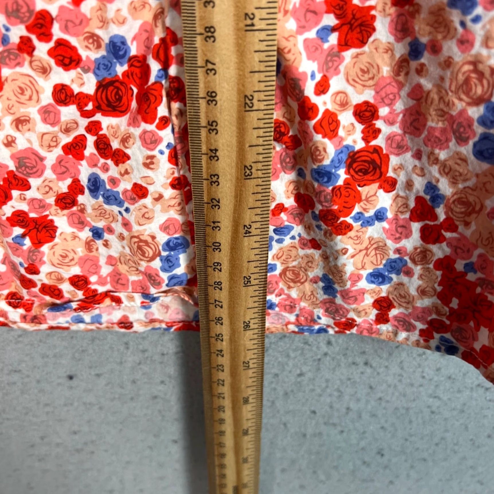 Vintage Rochelle Behrens Shirt Button-Up Long-Sleeve Floral Cotton Red Small Womens Size S / US 4 / IT 40 - 7 Thumbnail