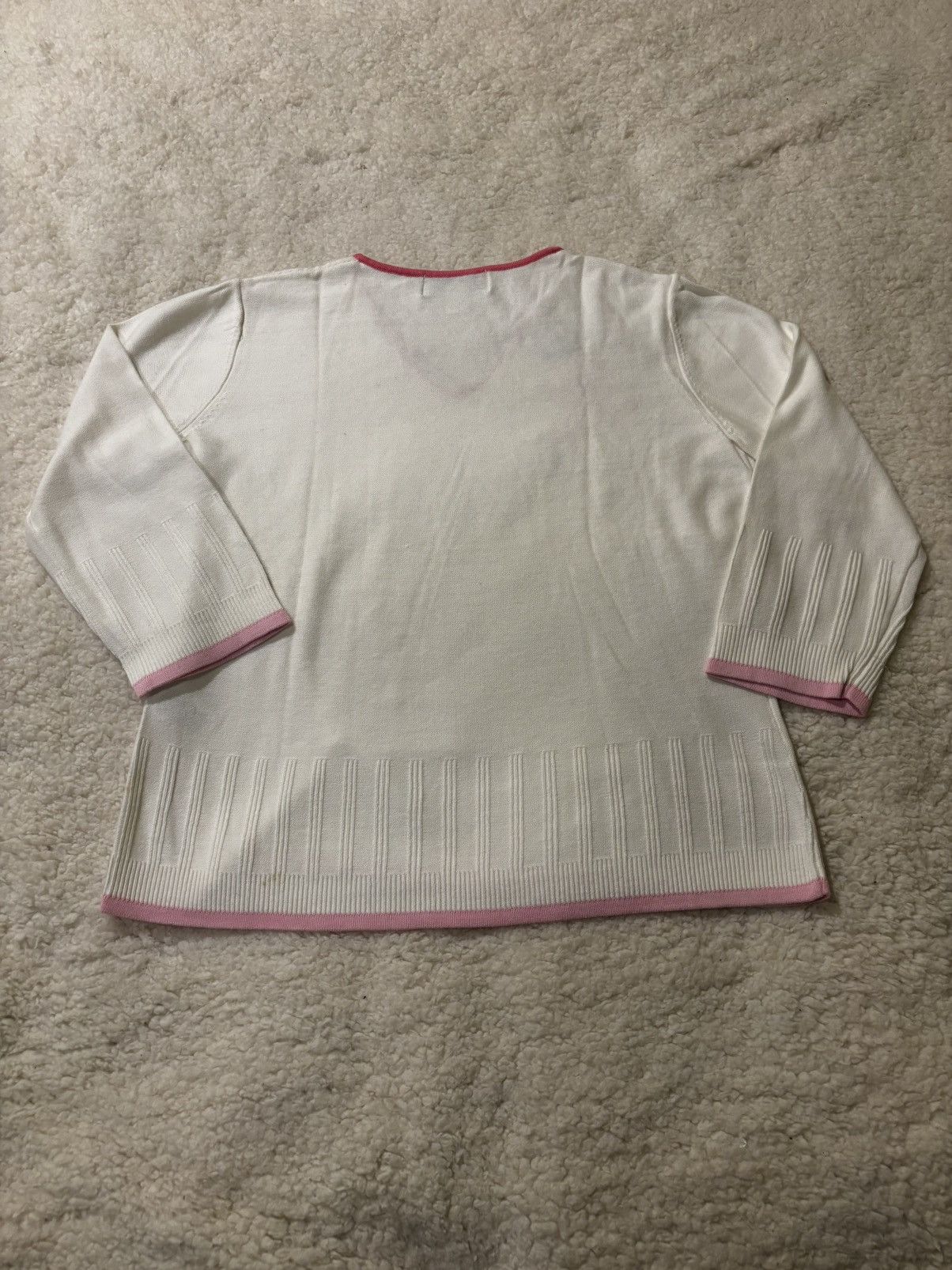 Annex White V-neck Sweater0426 Size S / US 4 / IT 40 - 8 Thumbnail