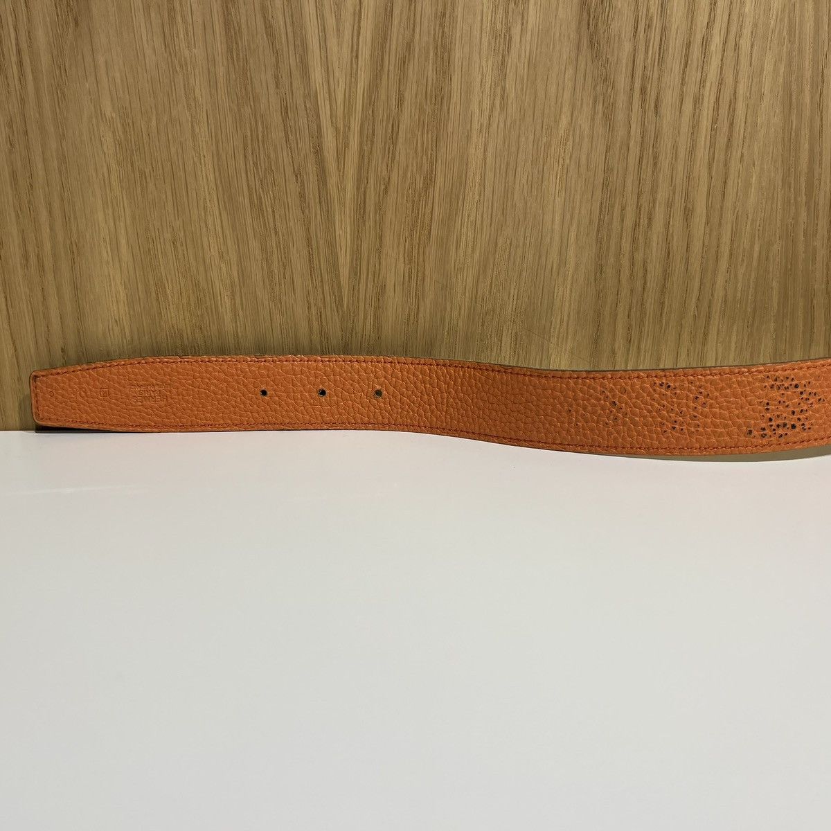 Hermes 🔹H logo Buckle Reversible Leather Belt Size 38 - 3 Thumbnail