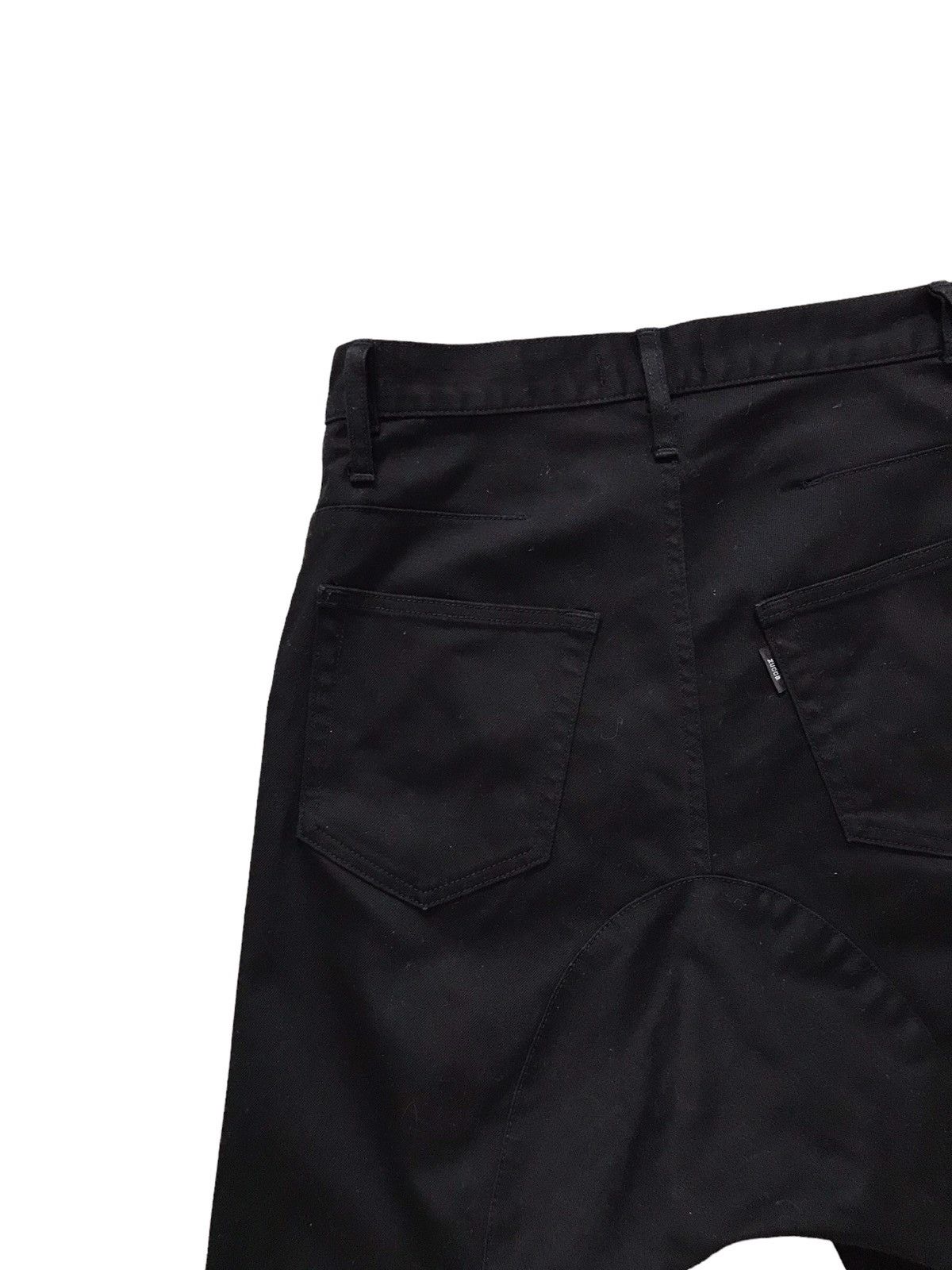 Zucca Zucca Dropped Crotch Black Denim Shorts Size US 30 / EU 46 - 11 Thumbnail