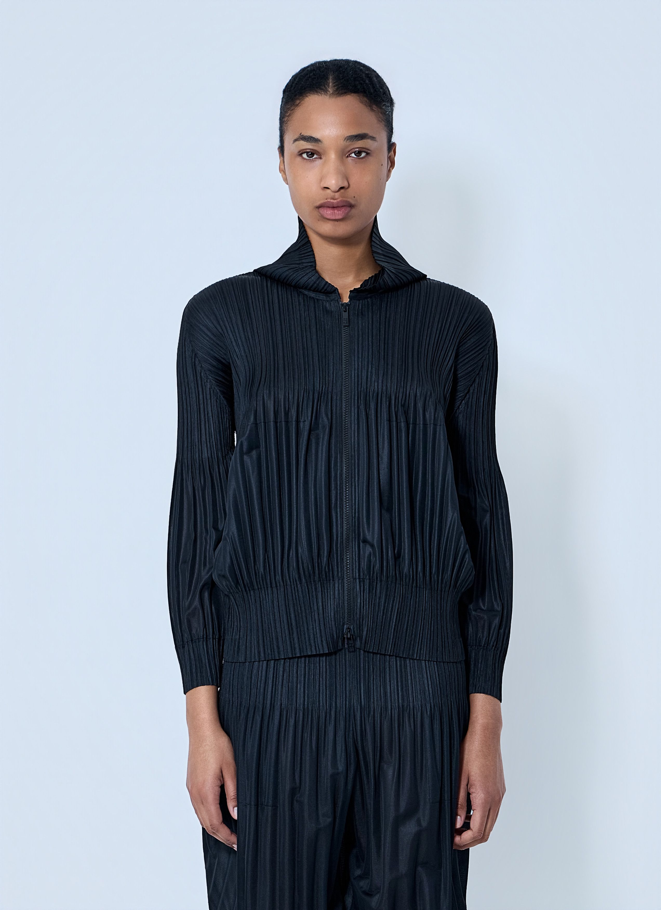 Pleats Please Issey Miyake Pleated Zip-Up Jacket Size L / US 10 / IT 46 - 1 Thumbnail