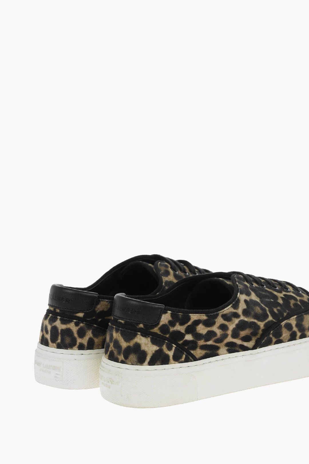 Saint Laurent Paris og1mm0426 Animalier Print Suede Leather Sneakers in Beige Size US 10 / EU 43 - 2 Thumbnail