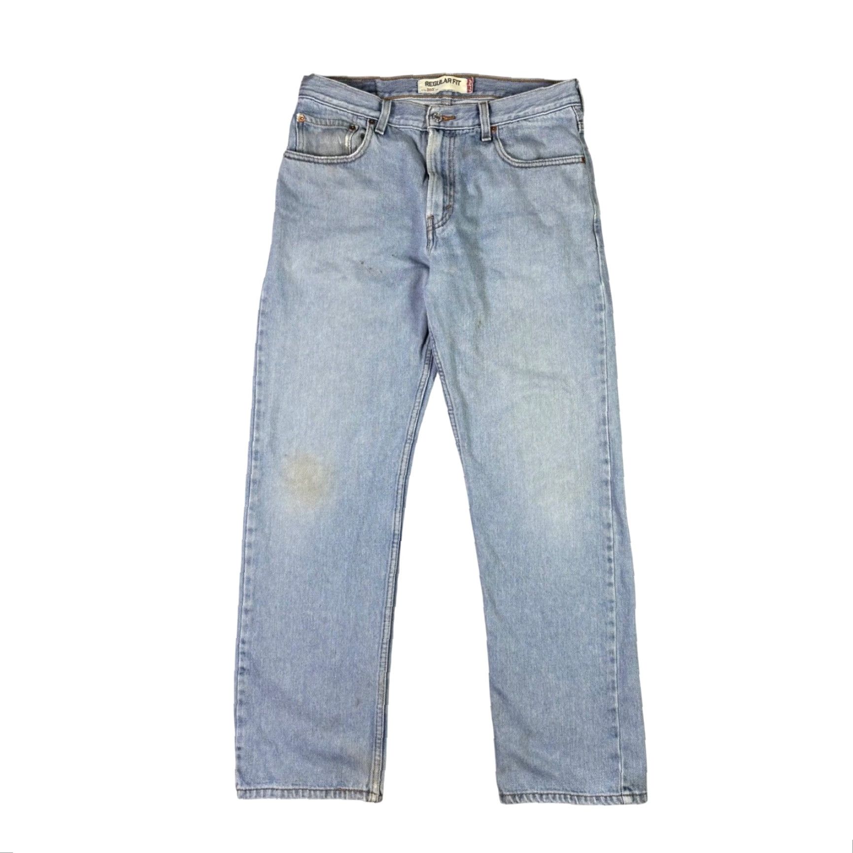 CO VINTAGE Levi Strauss Co Levi's 505 Regular Fit Light Wash Denim Jeans Mens 32x31 90s Straight 5-Pocket Design Buttons Zip Blue N/A Size US 32 / EU 48 - 2 Thumbnail