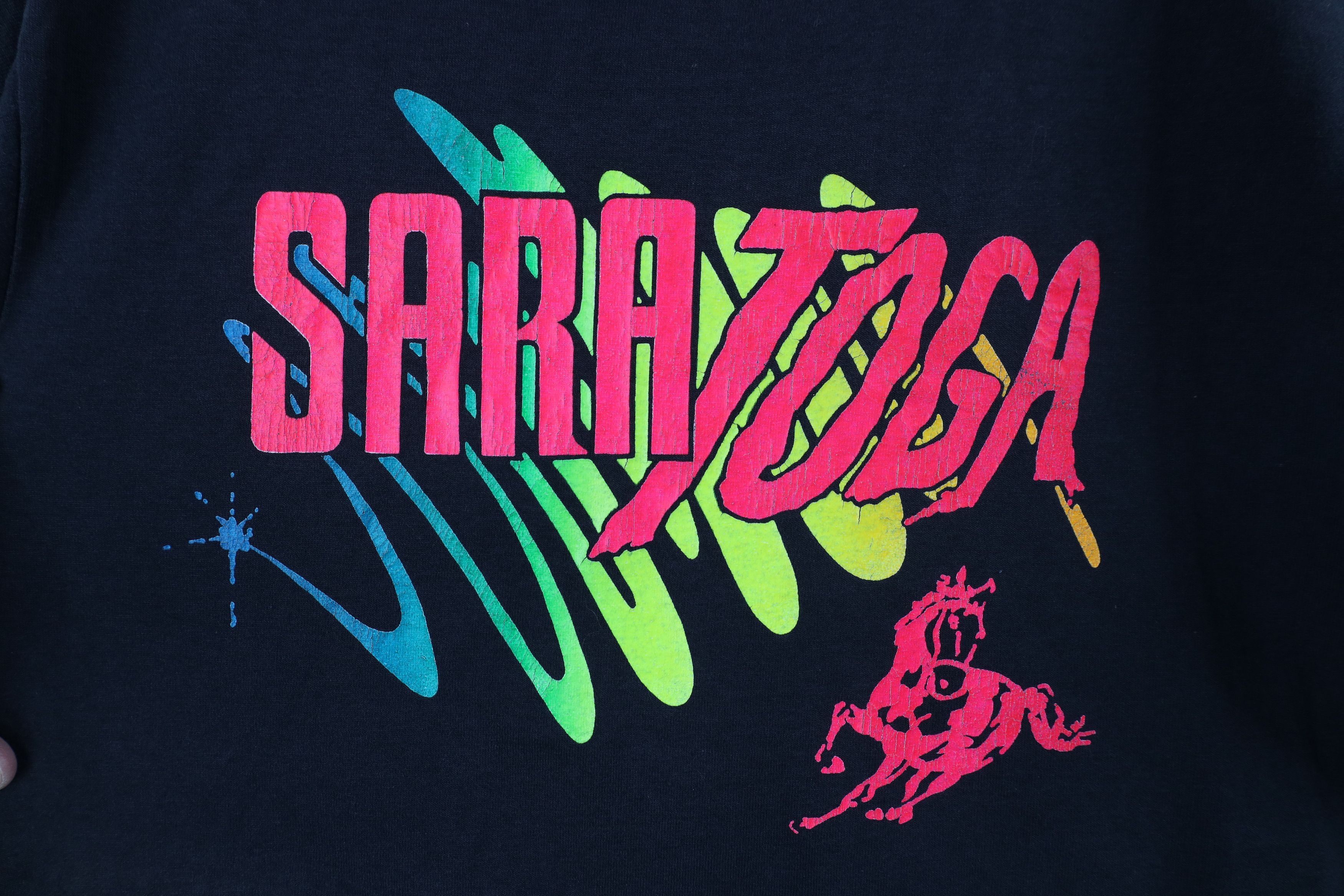 Vintage Vintage 90s Streetwear Saratoga Horse Equestrian T-Shirt USA Size M / US 6-8 / IT 42-44 - 4 Thumbnail