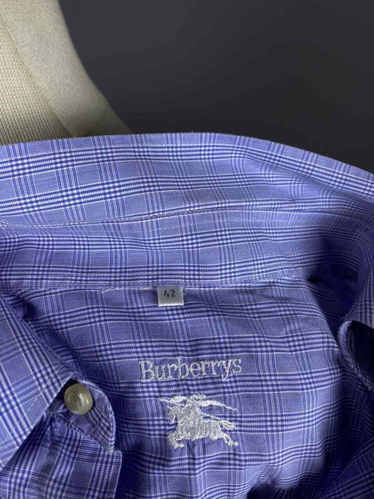 Burberry Burberrys Nova Check Blue Button Up Dress Shirt Size 42 Size US M / EU 48-50 / 2 - 11 Thumbnail