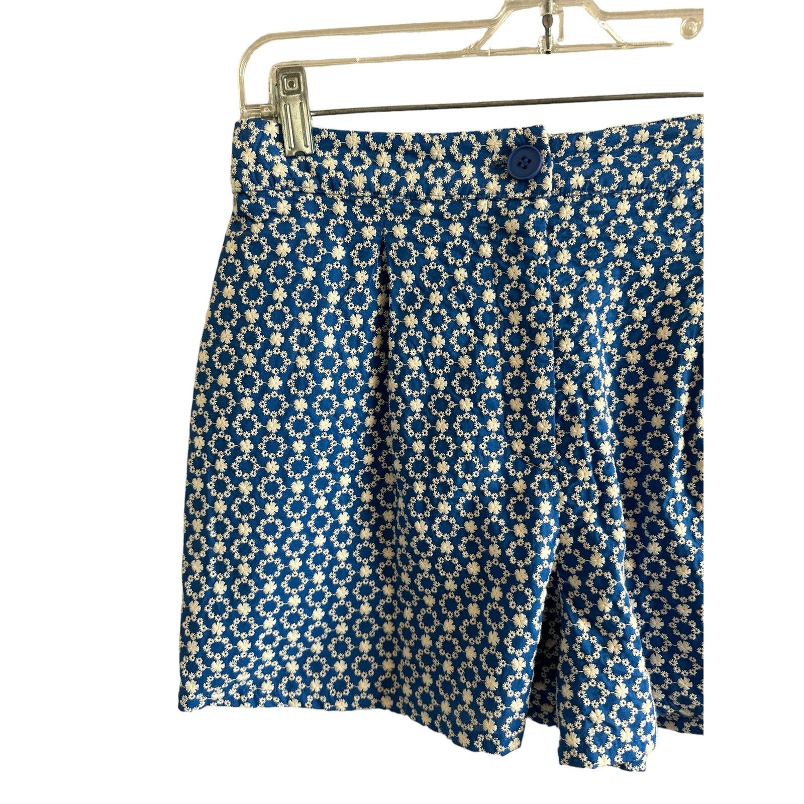 Other Blue White Floral Embroidered Blouse Shorts Set - Medium Size 30" / US 8 / IT 44 - 13 Thumbnail
