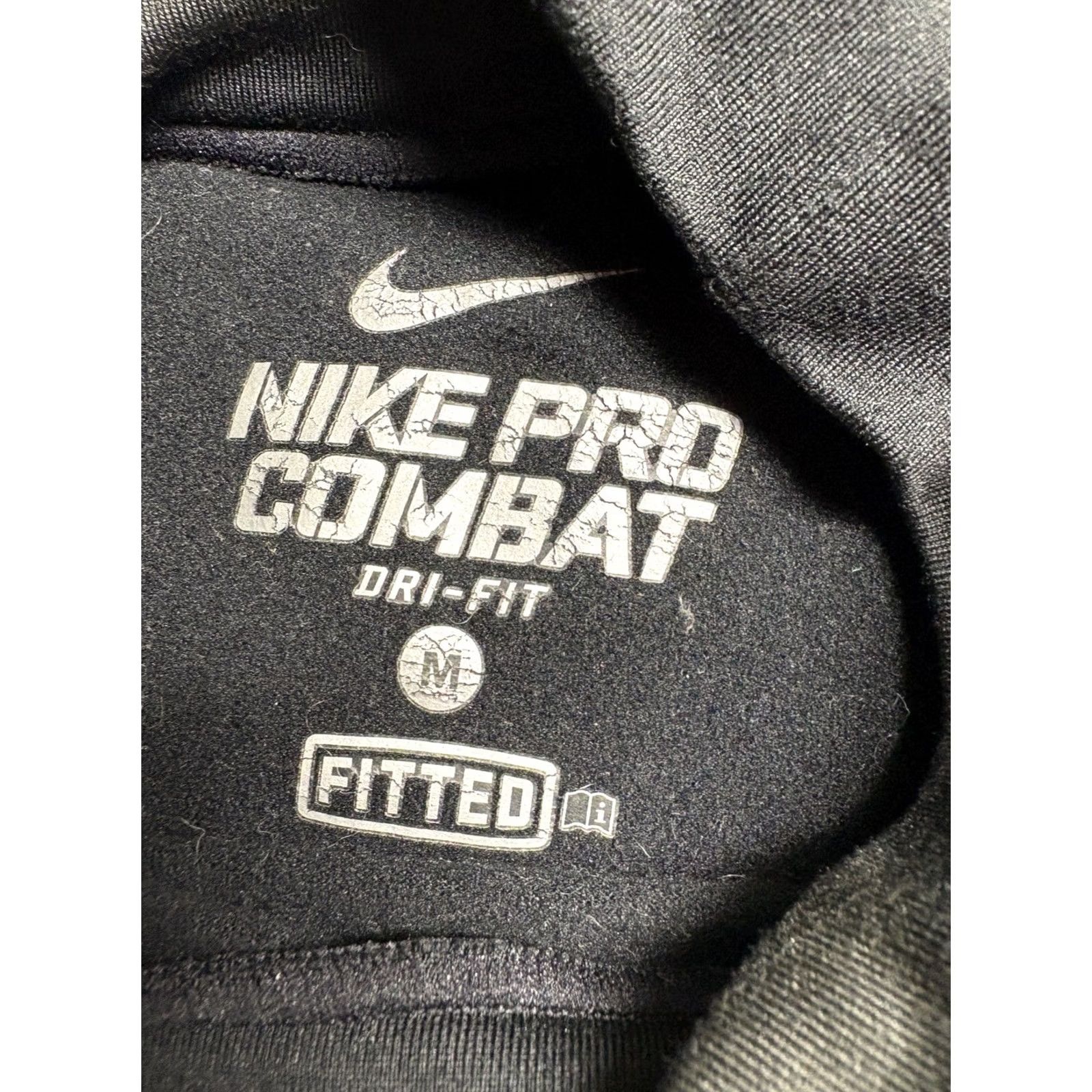 Nike Nike Pro Combat Shirt Mens Black Dri-Fit Fleece Lined Mock Neck Long Sleeve Pullover Activewear Casual Regular Fit Size US M / EU 48-50 / 2 - 7 Thumbnail