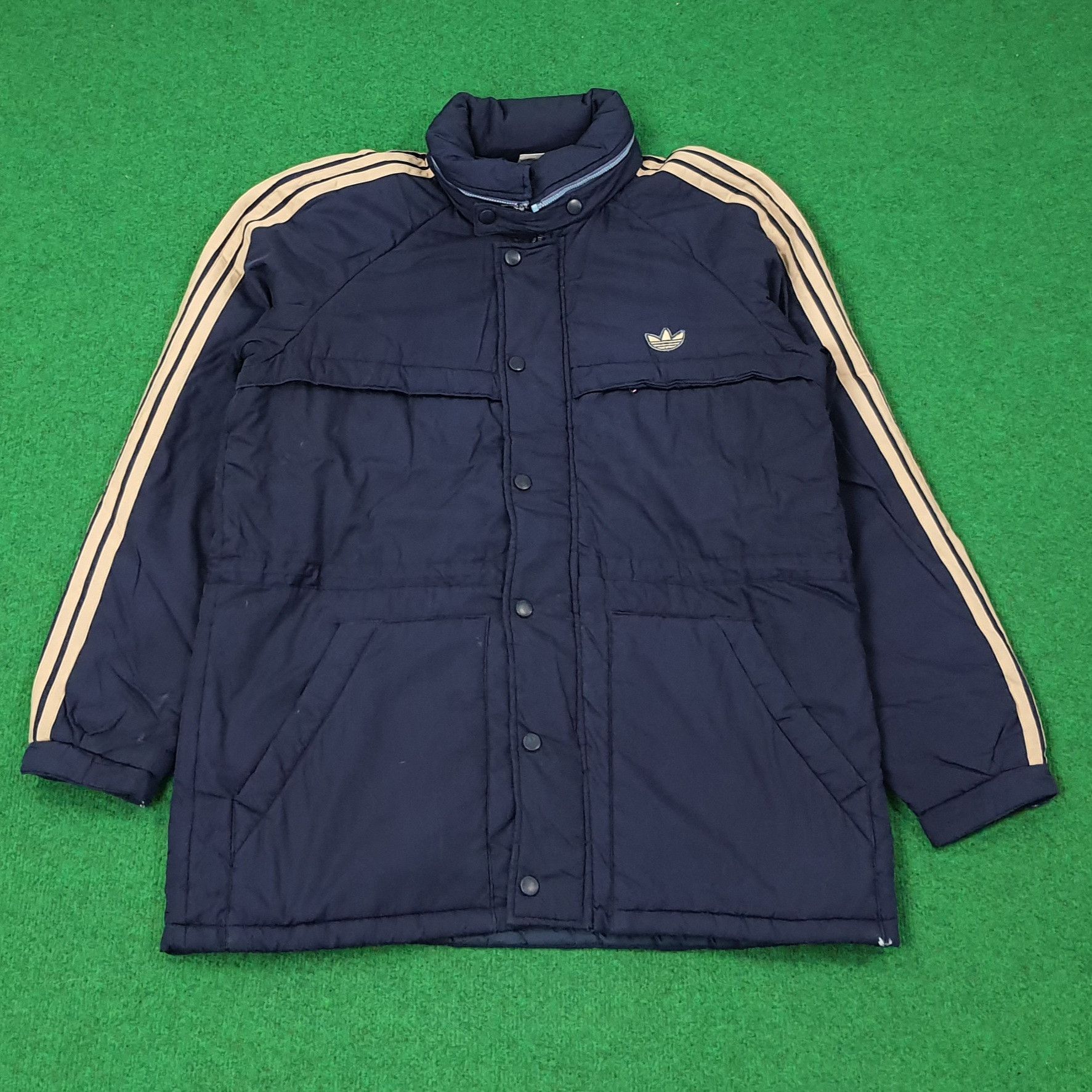 Adidas Vintage Rare 80s Adidas Jacket Three Stripe C268N6 Size US M / EU 48-50 / 2 - 1 Thumbnail
