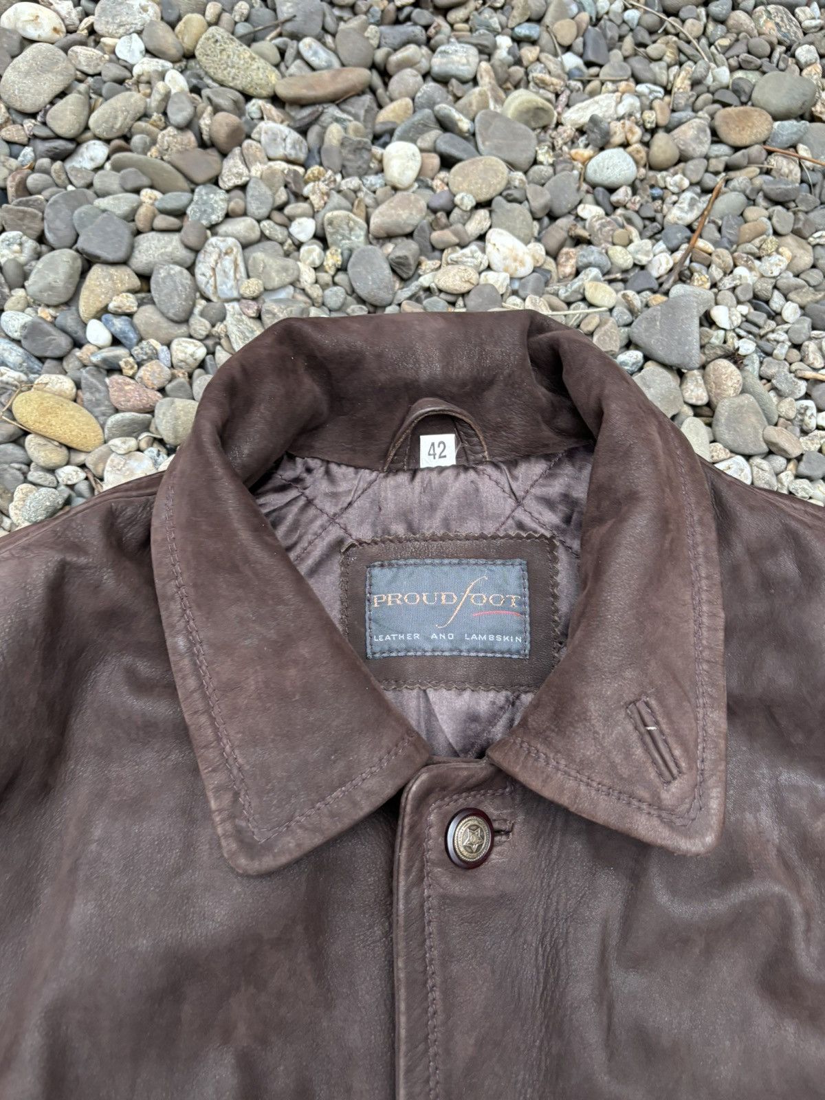 Vintage Vintage Proudfoot Brown Lambskin Leather Jacket Size US XL / EU 56 / 4 - 4 Thumbnail