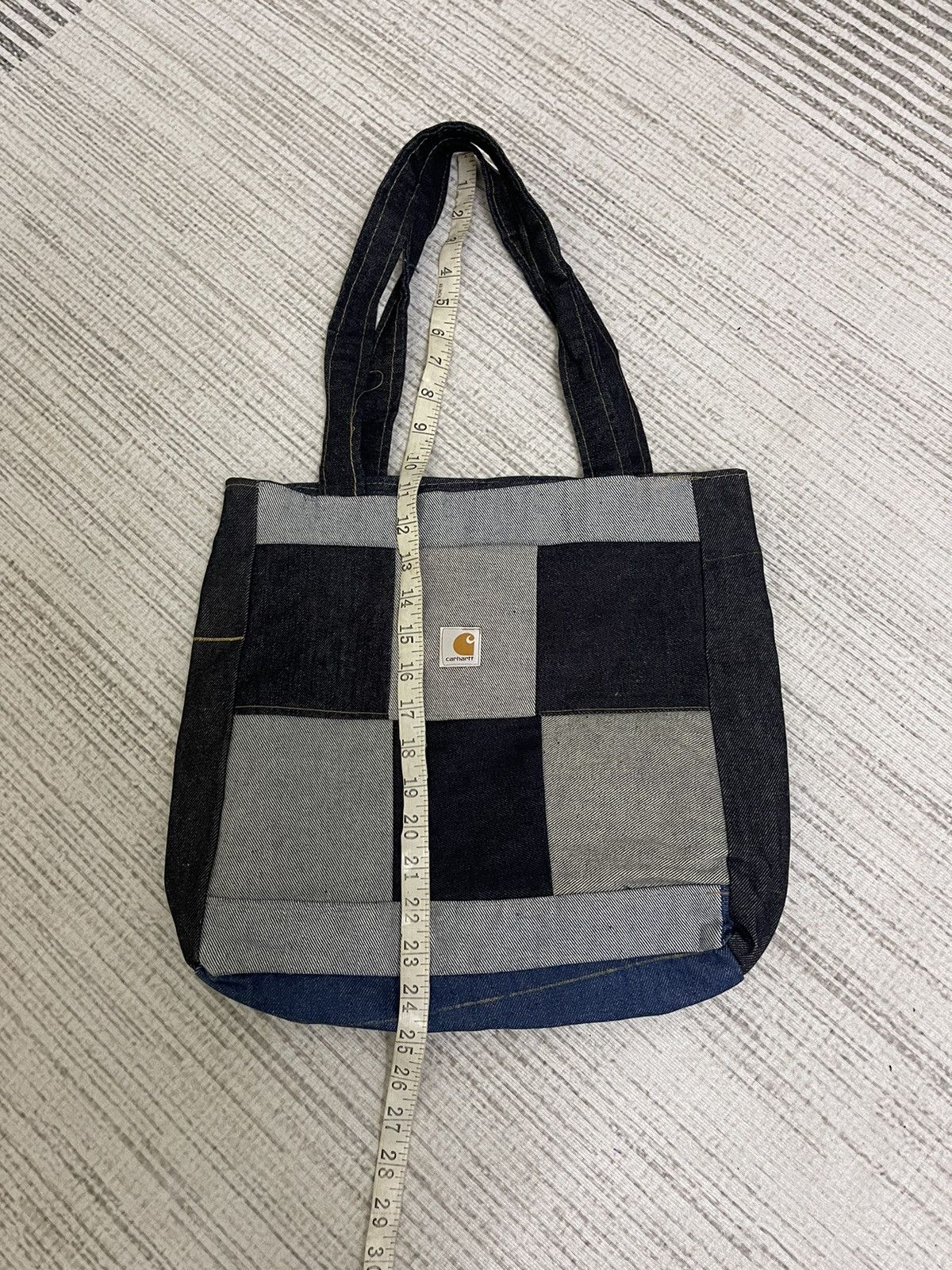 Carhartt × Vintage VINTAGE CARHARTT PATCHWORK Denim Tote Bag Size ONE SIZE - 9 Thumbnail