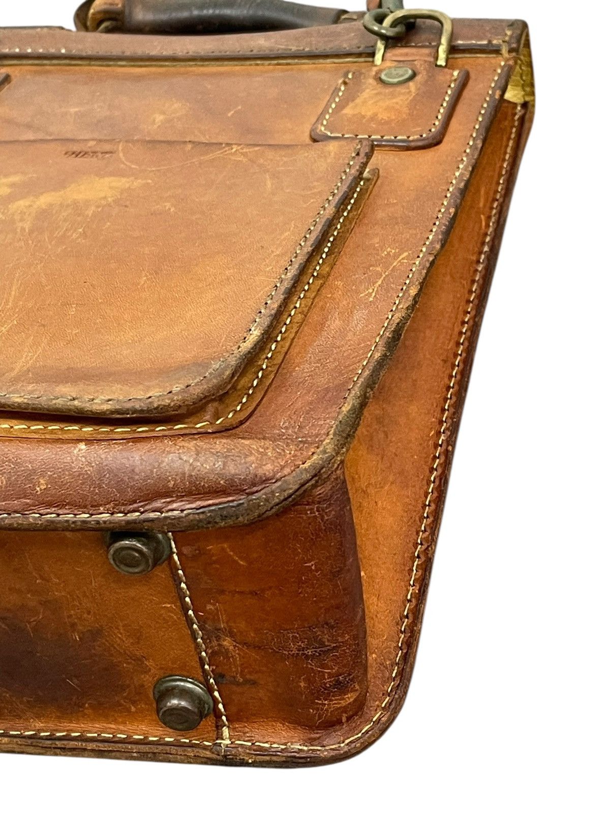 Genuine Leather Full Leather Beauty Patina Vtg Herz Japan Satchel Bag 5🟩 Size ONE SIZE - 15 Thumbnail
