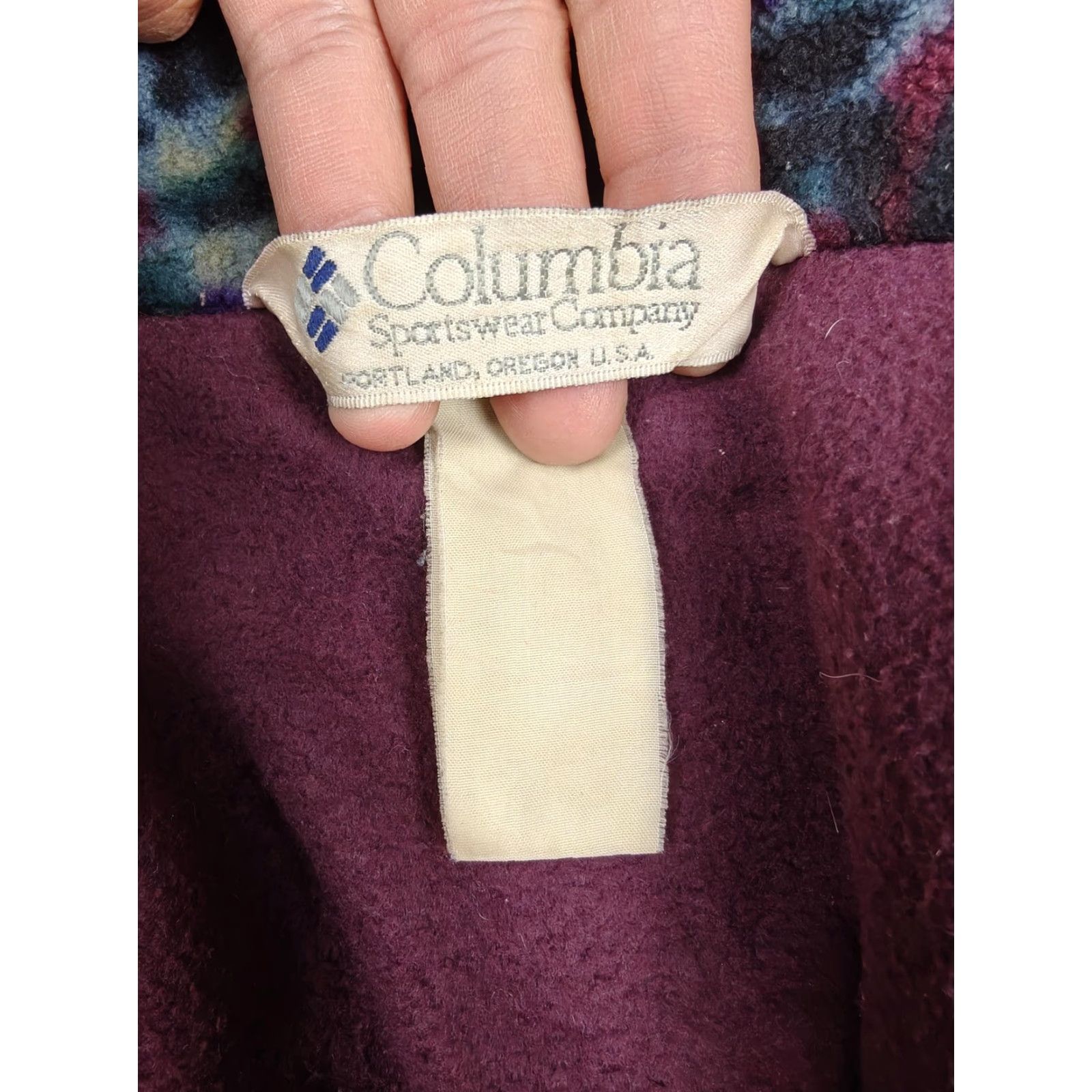 Vintage VINTAGE Columbia Jacket Mens XL Purple Fleece Full Zip Lined Pockets 90s Size US XL / EU 56 / 4 - 2 Thumbnail