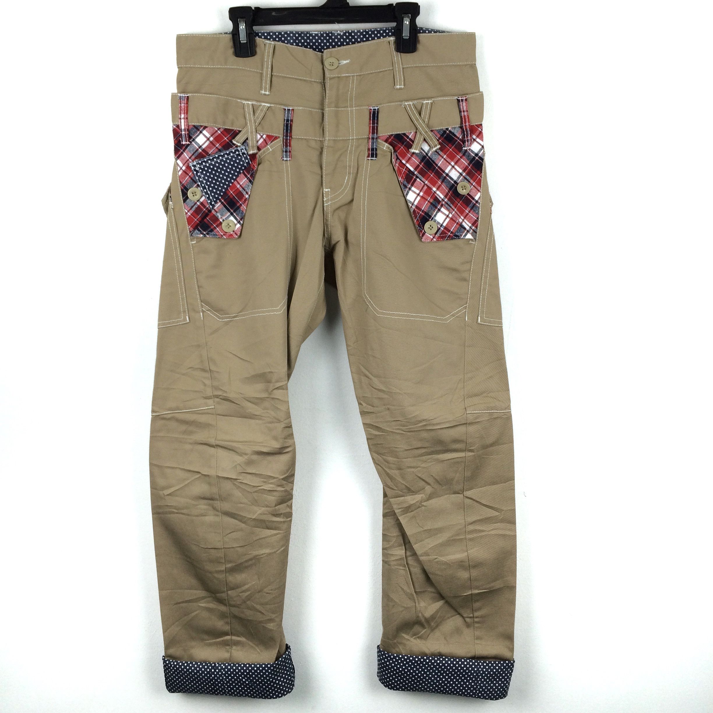 Japanese Brand X194 JAPAN BRAND DOUBLE WAIST PLAID PANTS Size US 32 / EU 48 - 1 Thumbnail