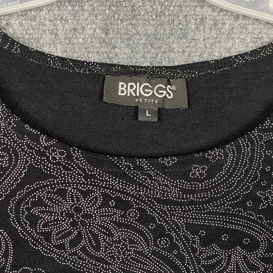 Other Briggs Top Petite Large Short Sleeve Women's Nylon Blend PL Size L / US 10 / IT 46 - 2 Thumbnail