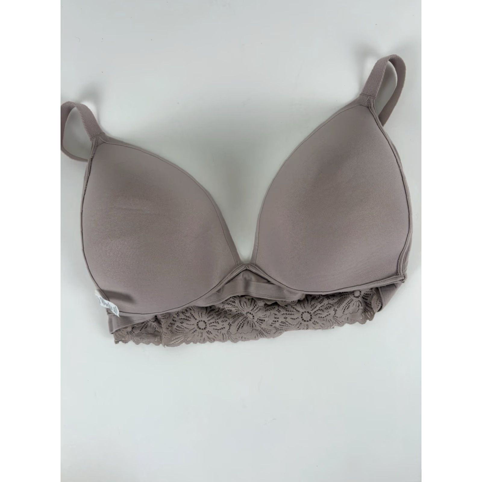 Vintage Aerie Real Sunnie Pink Floral Lace Wireless Bra Womens 36DDD Shirt Bra Plus Size? Size ONE SIZE - 3 Thumbnail