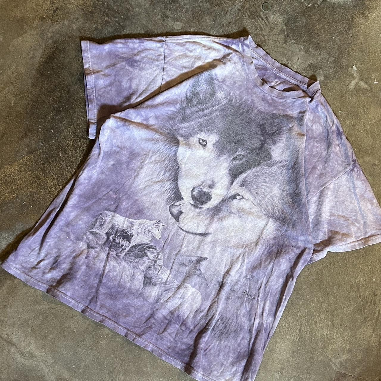 The Mountain The Mountain Purple T-Shirt Short Sleeve Wolves Tye Dye Size US M / EU 48-50 / 2 - 1 Thumbnail