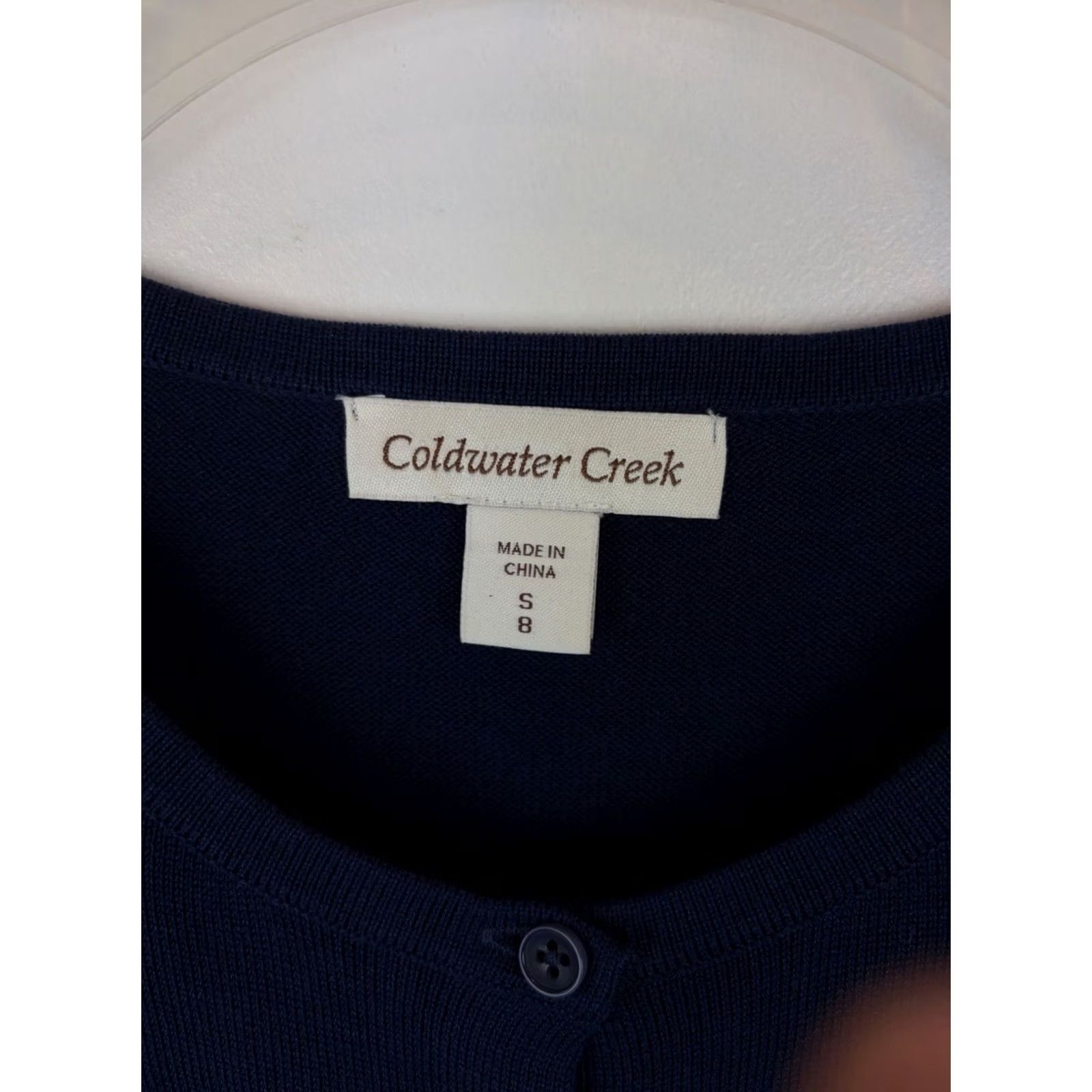 Coldwater Creek VINTAGE Coldwater Creek Silk Cotton 2 Pc Cardigan Sweater Twin Set Women Small Navy Blue Cardigan Sweater Womens Socks? Size S / US 4 / IT 40 - 4 Thumbnail