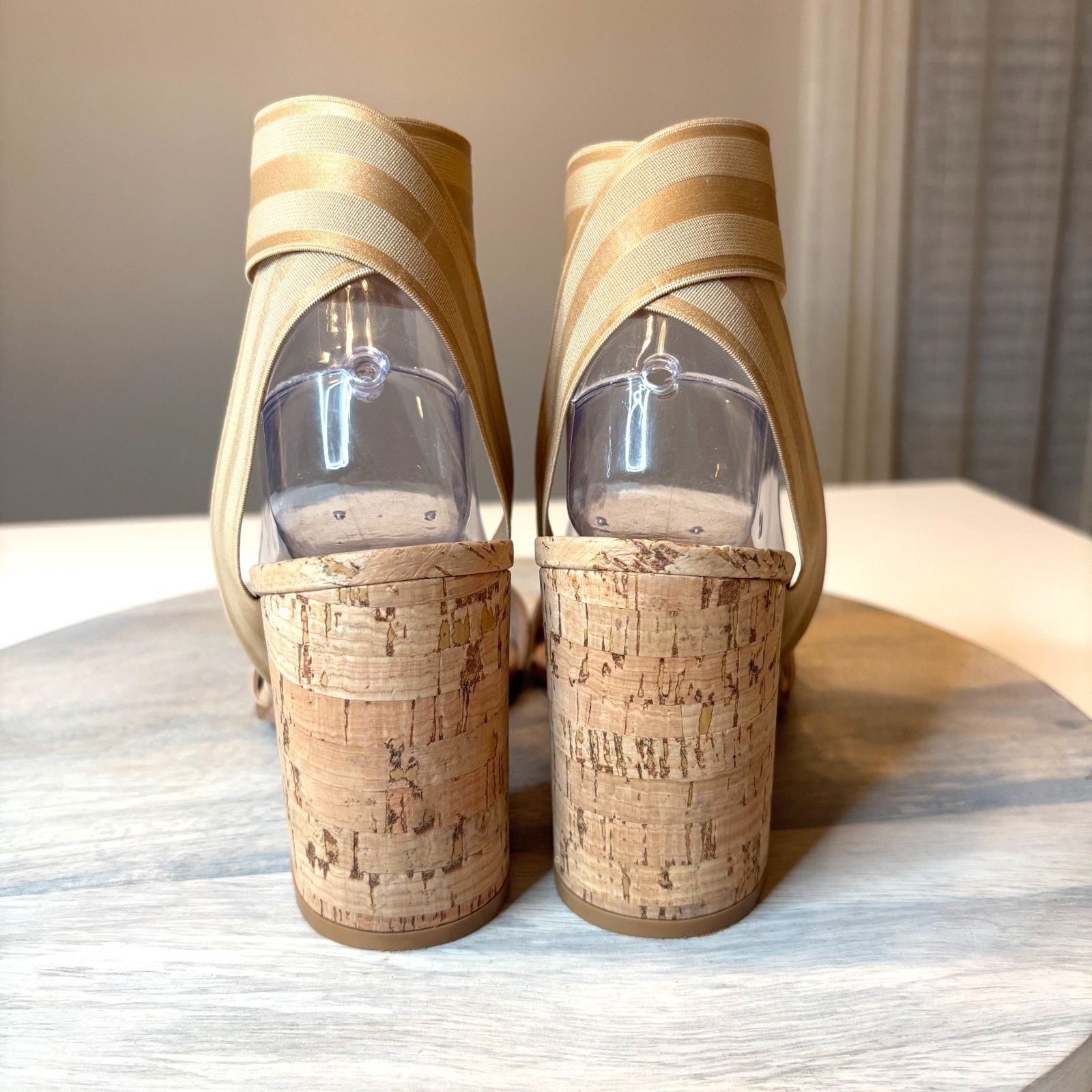 Gianvito Rossi Gianvito Rossi Suede Cork Sandals Strap Beige 38.5 US 8.5 Size US 8.5 / IT 38.5 - 6 Thumbnail