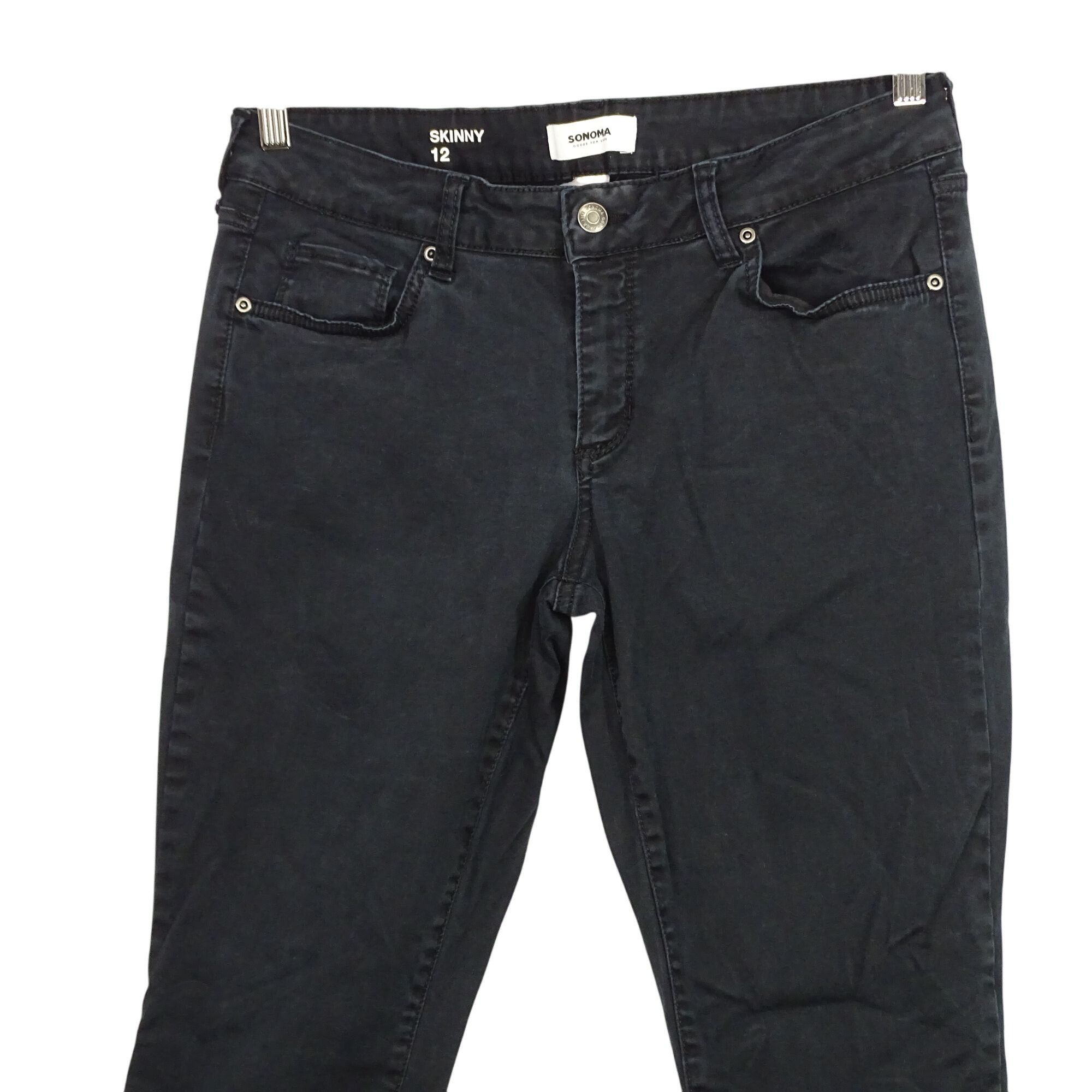 Sonoma Sonoma Skinny Jeans Women Size 12 Black Comfortable Stretch Size 34" / US 12 / IT 48 - 2 Thumbnail