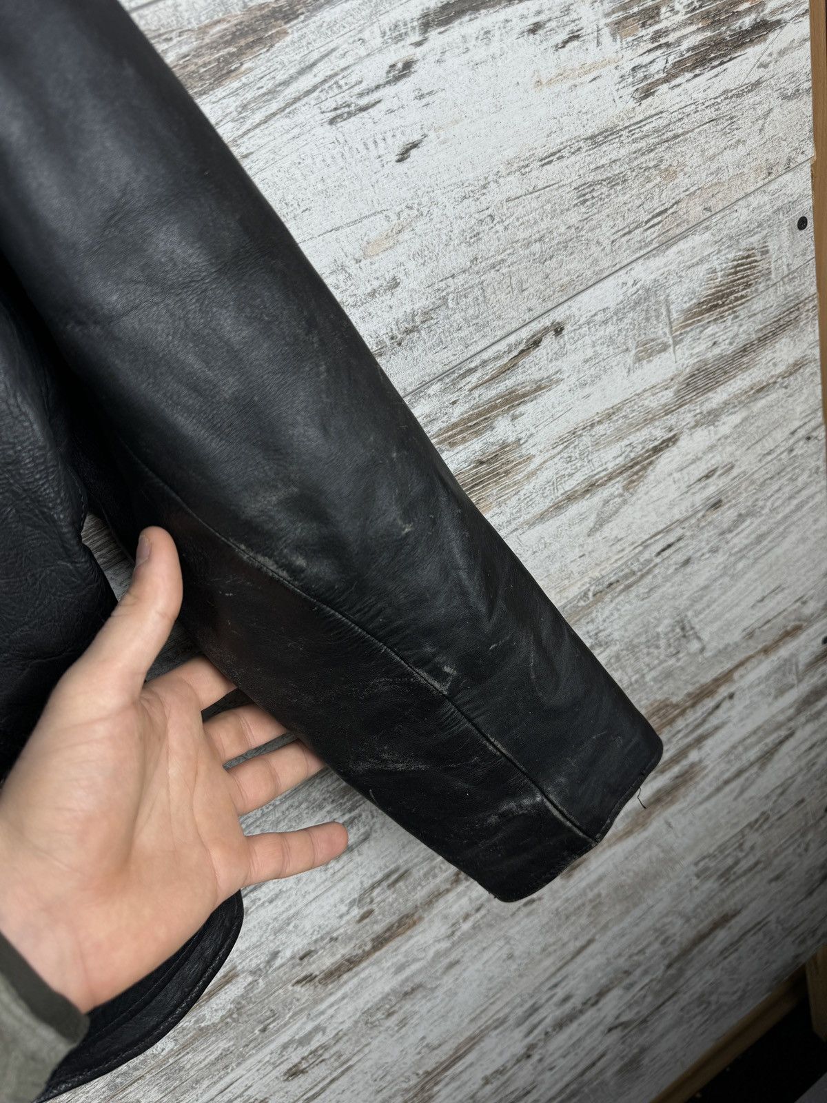 Leather Mens Vintage Leather jacket bombers biker 90s rare y2k Size US S / EU 44-46 / 1 - 8 Thumbnail