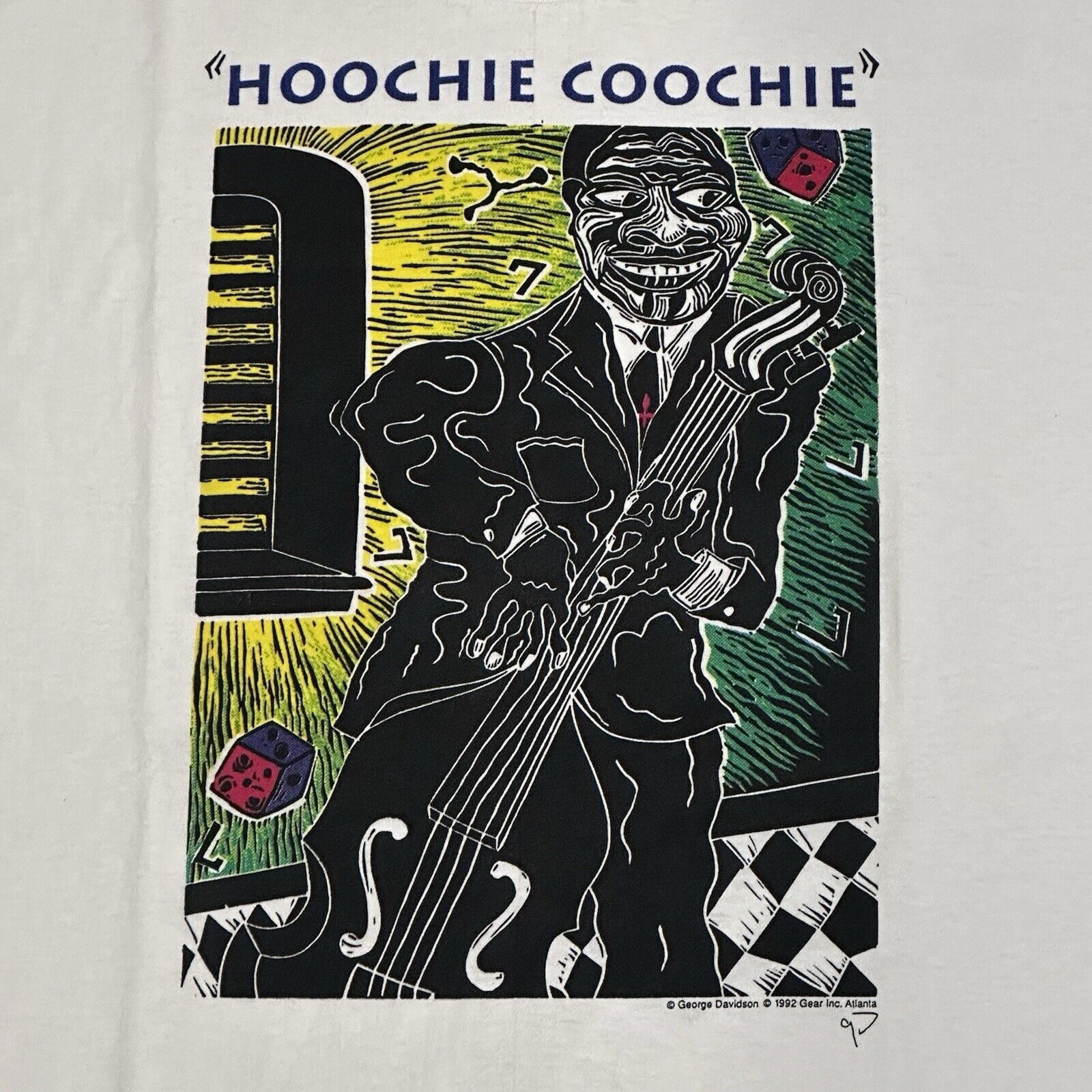 Fruit Of The Loom Vintage 90s Muddy Waters Hoochie Coochie Man Graphic T Shirt Size US XL / EU 56 / 4 - 2 Thumbnail