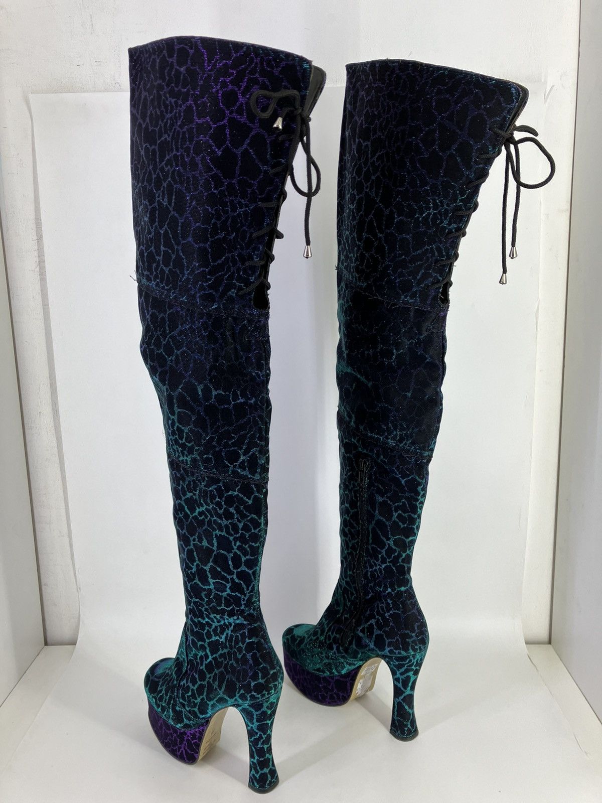Vintage Over-the-knee thigh-high boots Nathaly Martinez 90s 00s Size US 8 / IT 38 - 2 Thumbnail