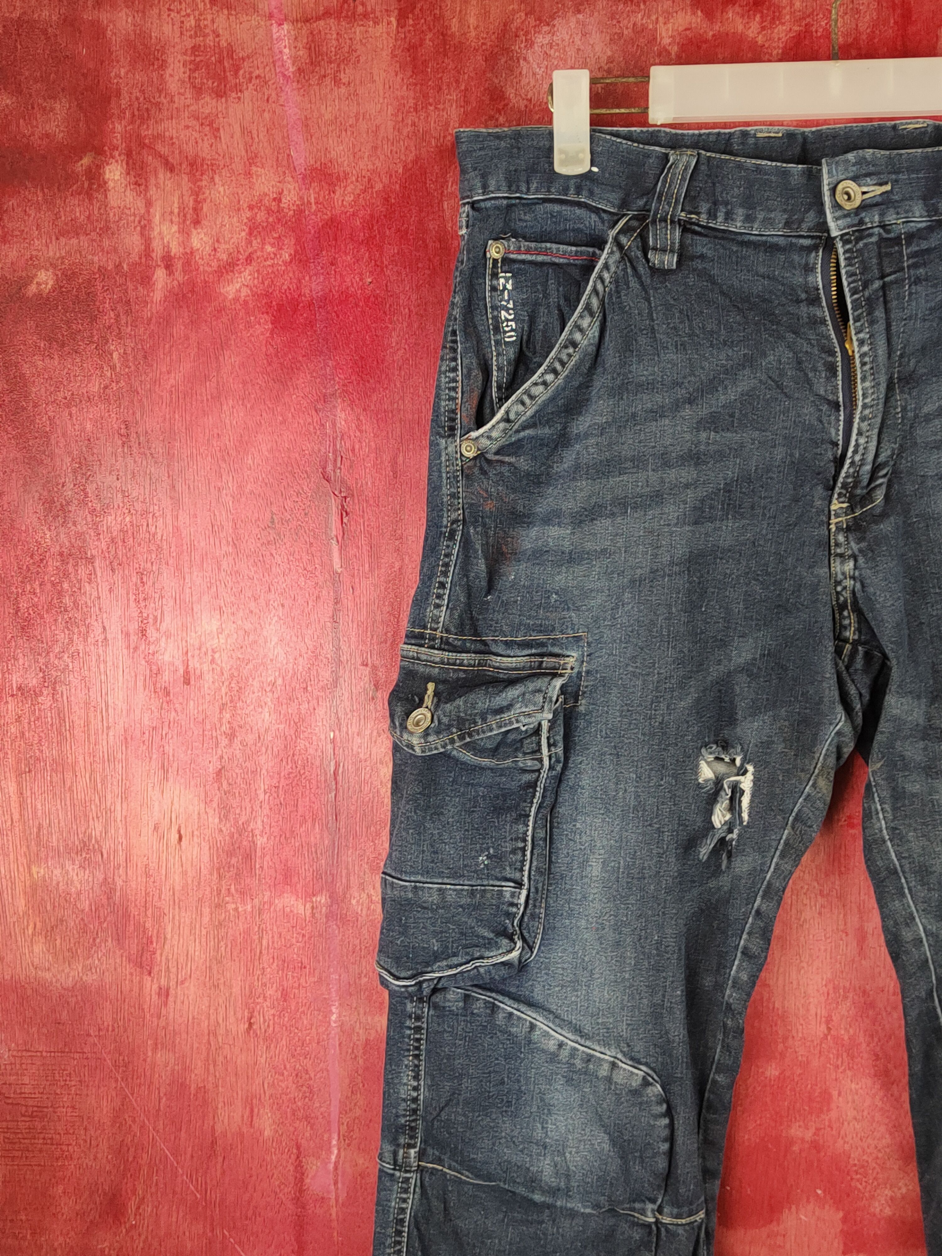 Japanese Brand Japanese Brand Dark Blue Multipocket Tactical Denim #S1538 Size US 33 - 5 Thumbnail