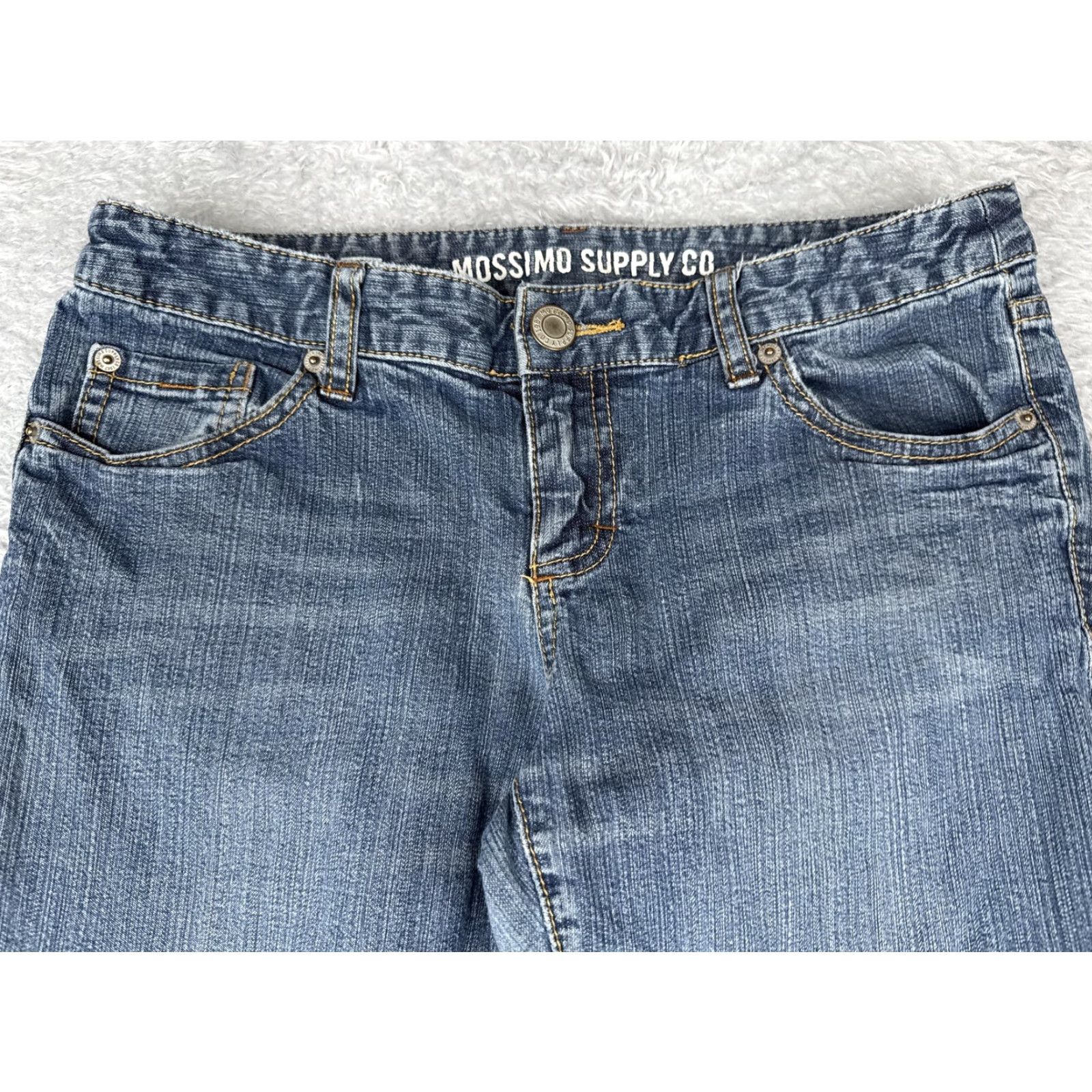 Mossimo Mossimo Supply Co Jeans Juniors 9R Blue Bootcut Stretch Denim Casual Low 30x31 Womens Jeans Bootcut 90s Bohemian Size 30" / US 8 / IT 44 - 4 Thumbnail