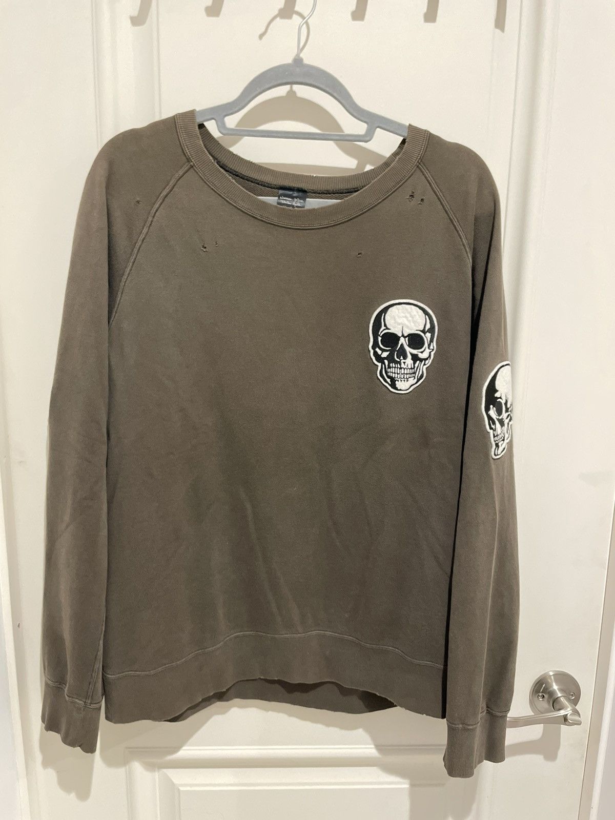 Pre-owned Number N Ine Ss04 Double Skull Crewneck In Brown