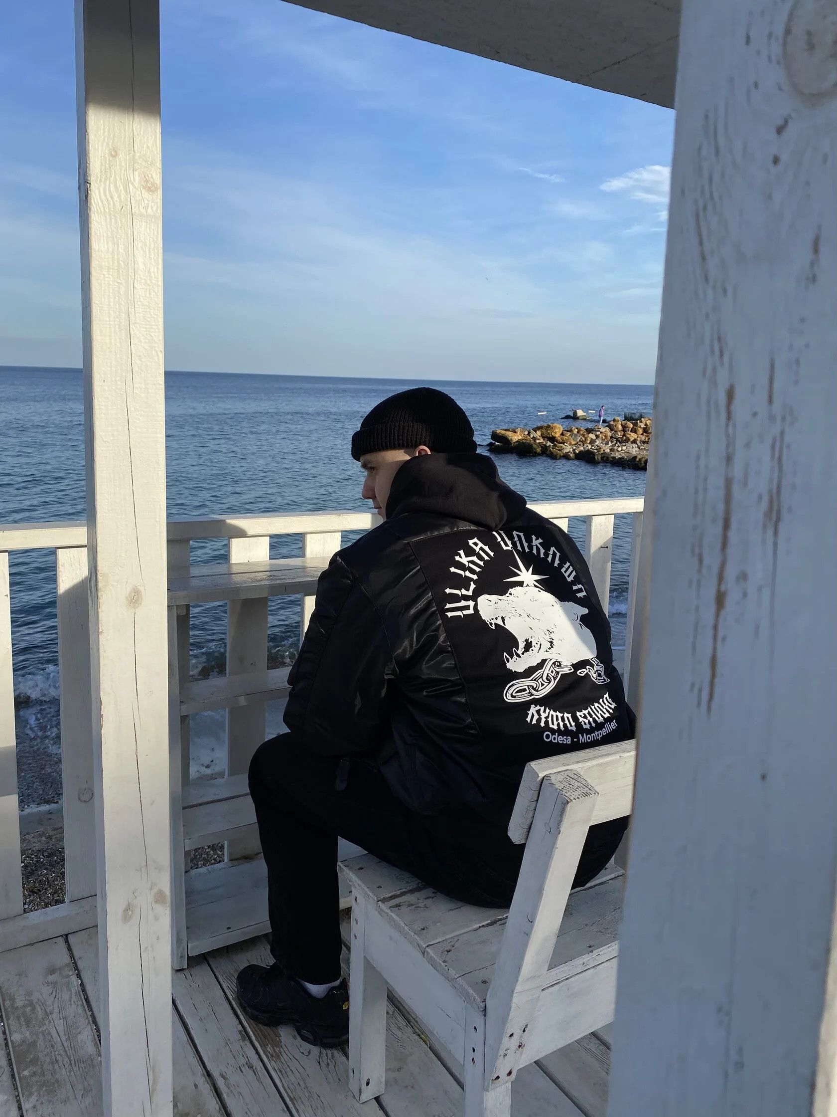 Other Streetwear MA-1 bomber jacket printed black ulika y2k Size US XL / EU 56 / 4 - 3 Thumbnail