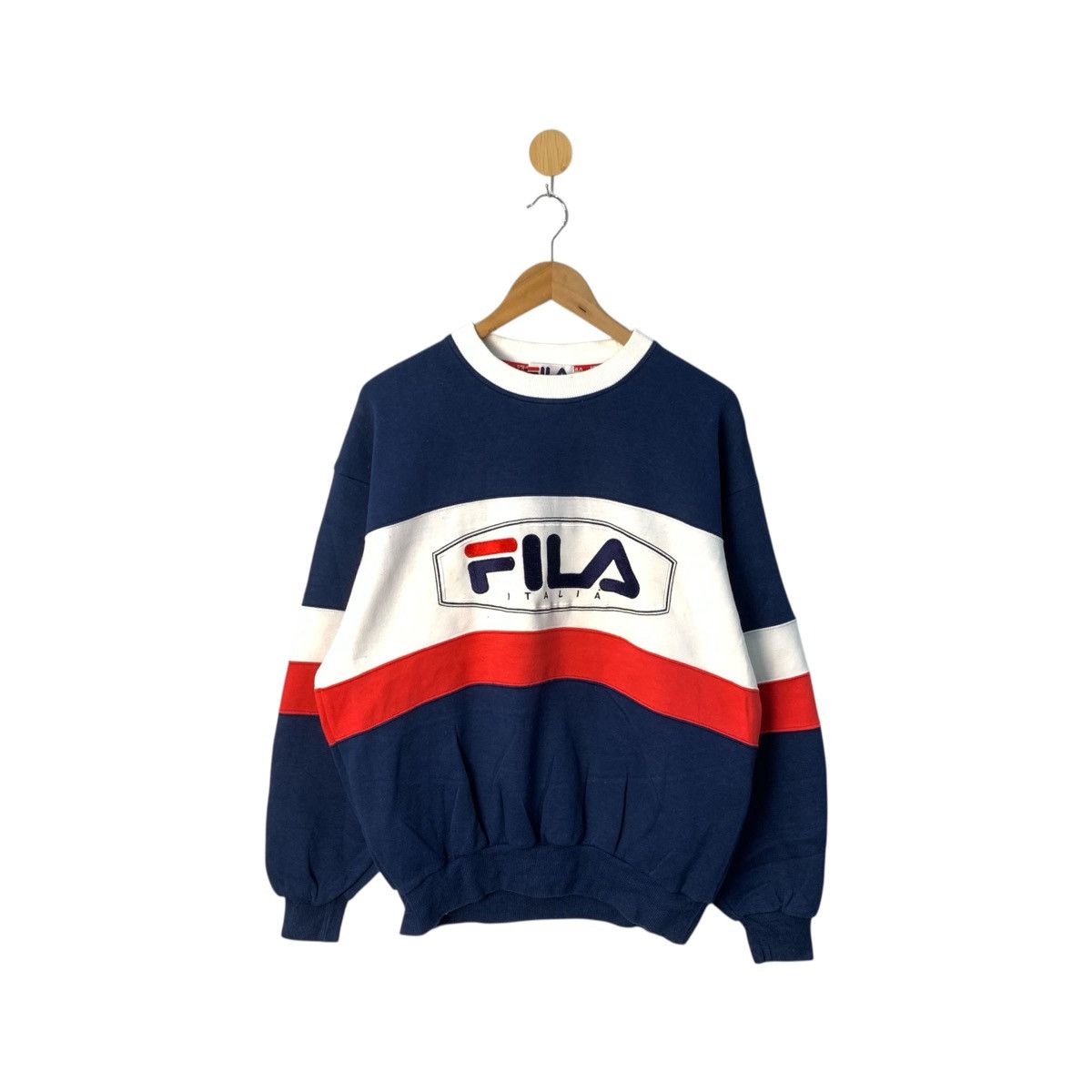 Fila Vintage Fila Sweatshirt Hoodies Fila Pullover Sweater Jumper Size US L / EU 52-54 / 3 - 1 Thumbnail
