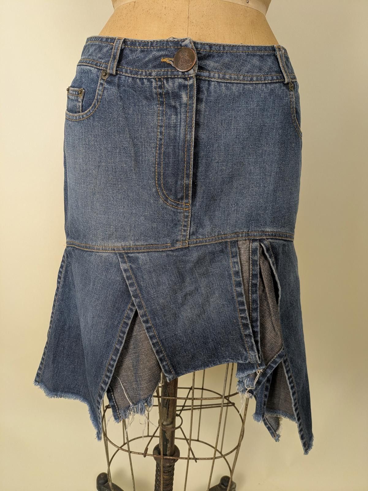 Other Y2K Plein Sud fringe denim skirt Size 28" / US 6 / IT 42 - 2 Thumbnail