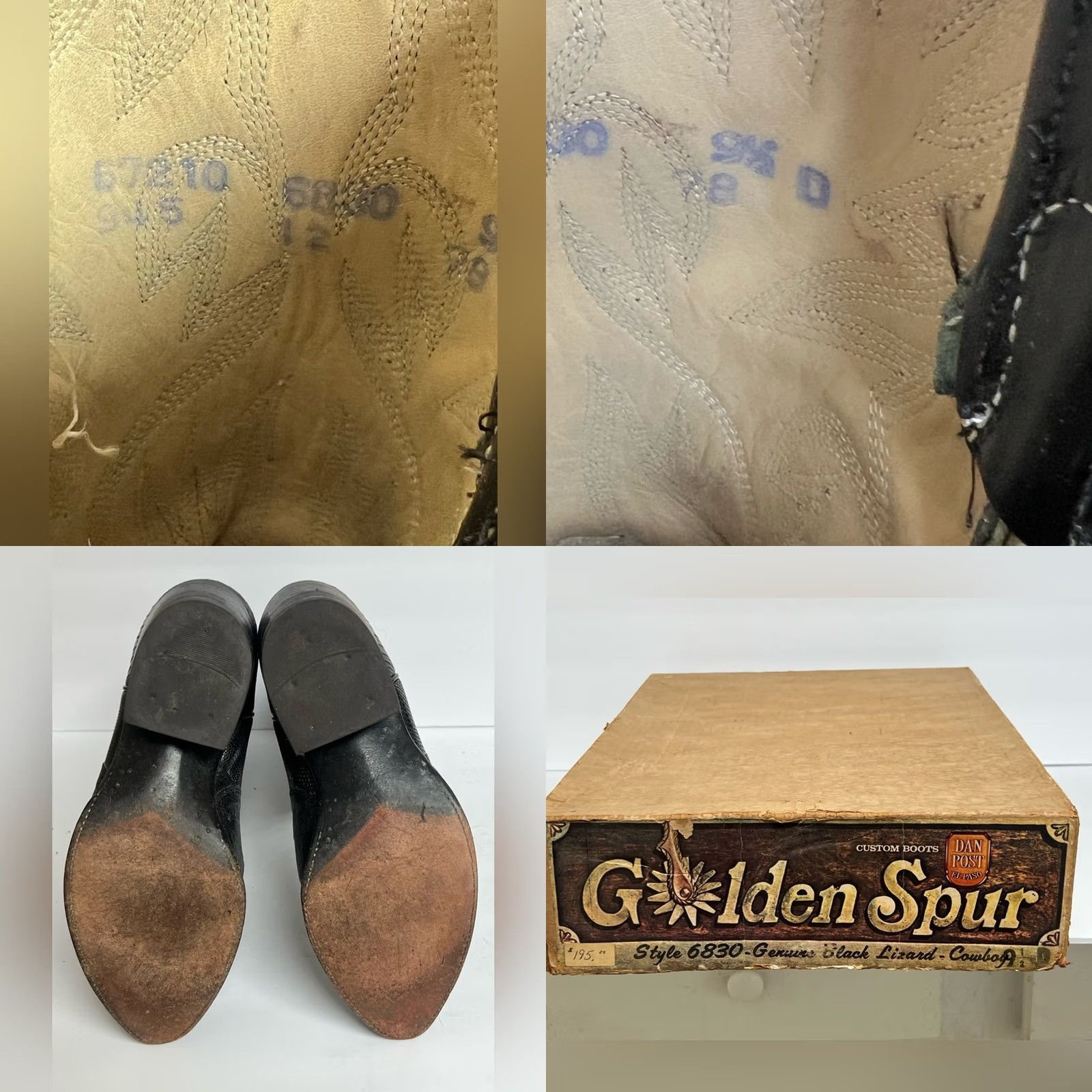 Dan Post Dan Post Black Lizard Skin Boots Western Cowboy USA SIZE 9.5 D Mens Boots Size US 10 / EU 43 - 9 Thumbnail