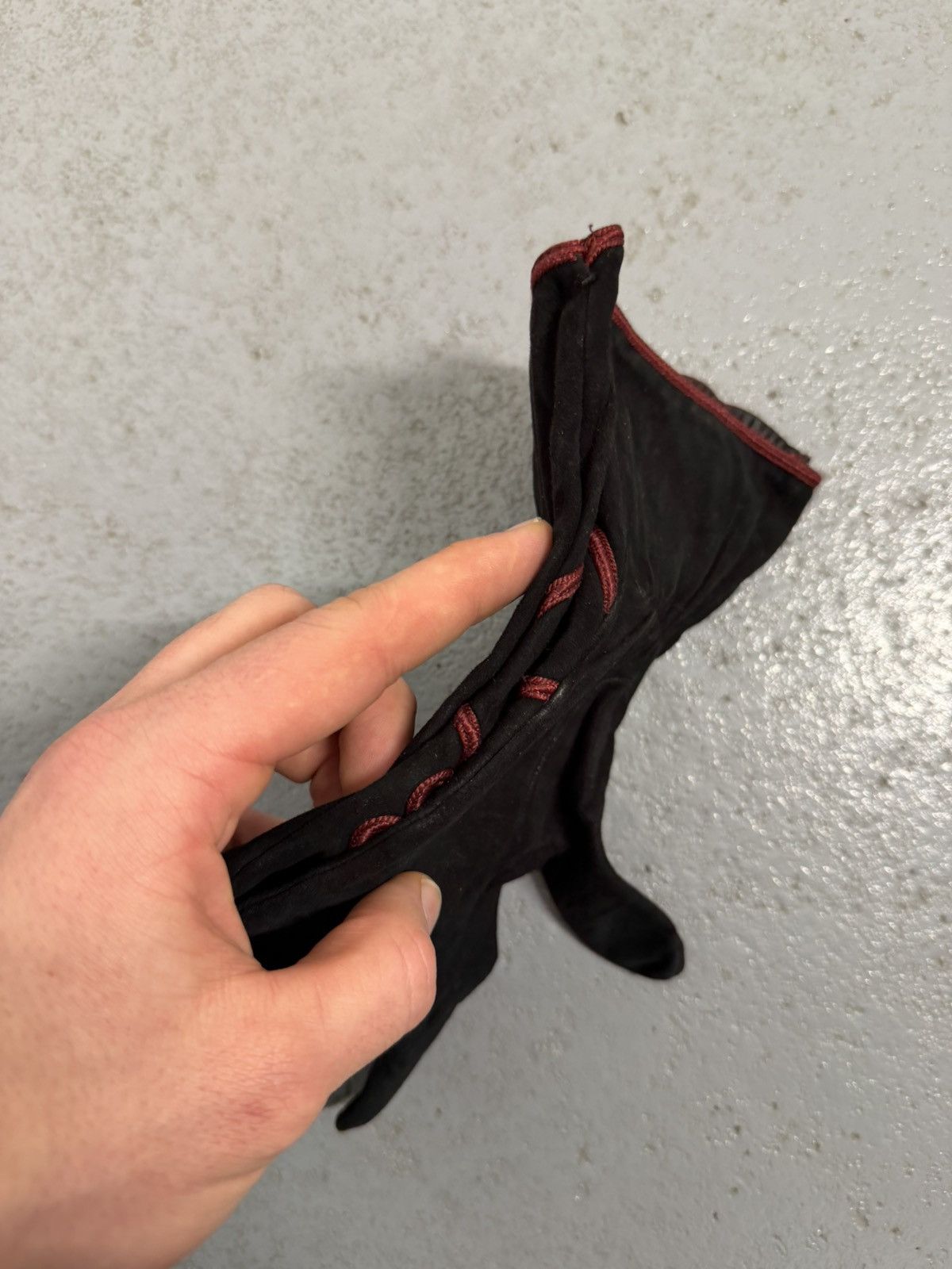 Bottega Veneta Vintage 90s Bottega Veneta Goussar Leather/ Silk Gloves Size ONE SIZE - 8 Thumbnail