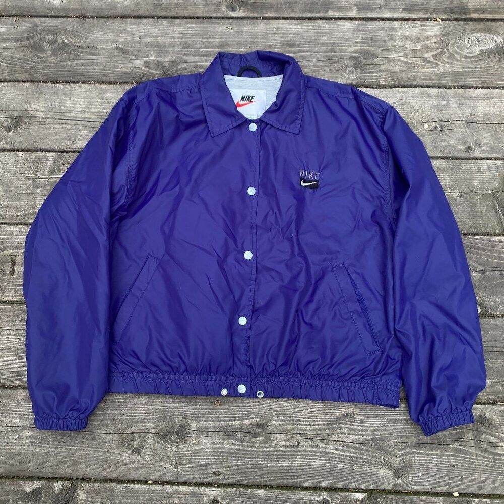 Nike × Vintage Vintage 90s Y2K Nike Windbreaker Jacket Purple Large Size L / US 10 / IT 46 - 1 Thumbnail