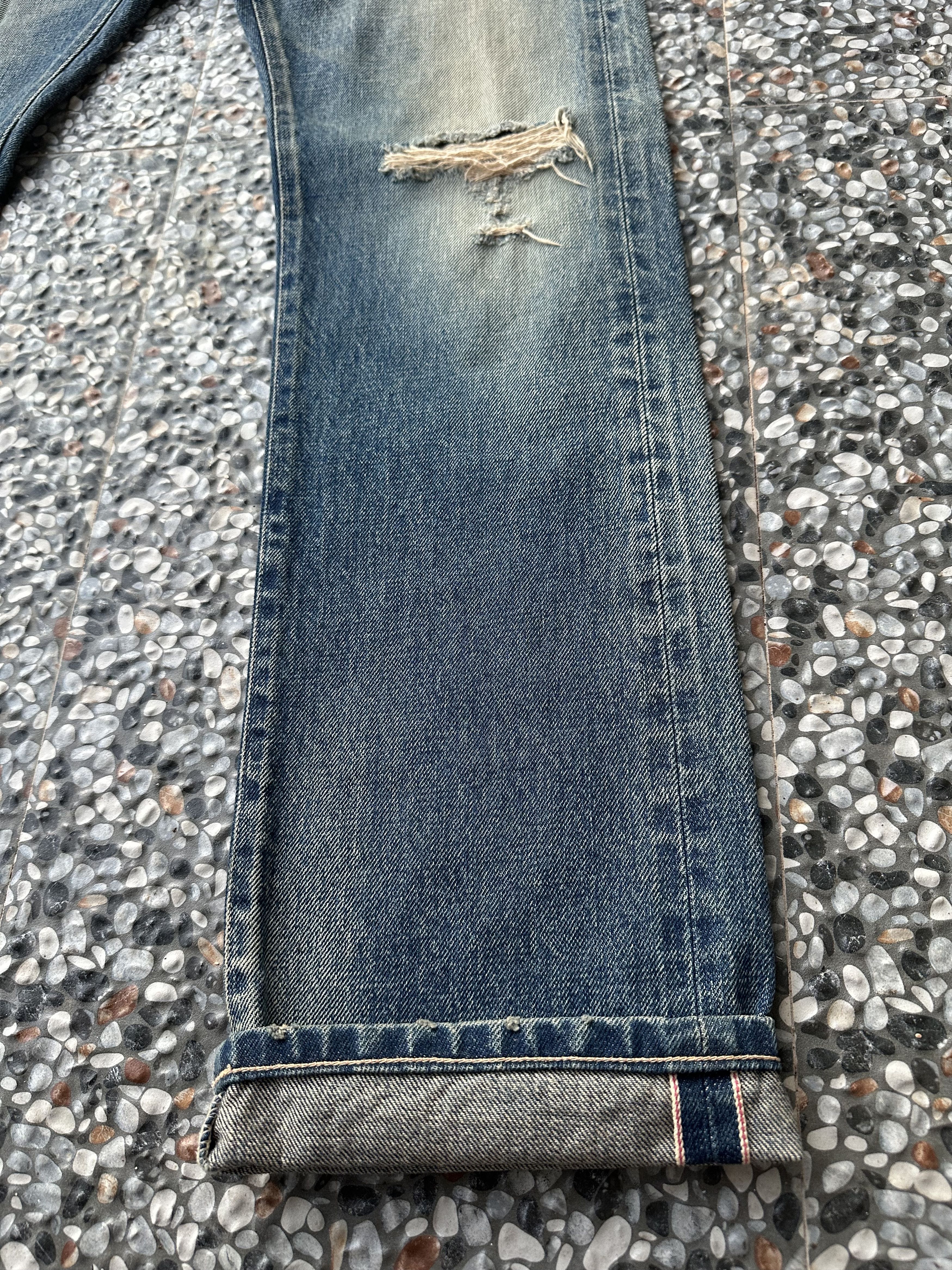 Exodus Vintage Japanese Brand Exodus Distressed Selvedge Denim Jean Size US 32 / EU 48 - 10 Thumbnail