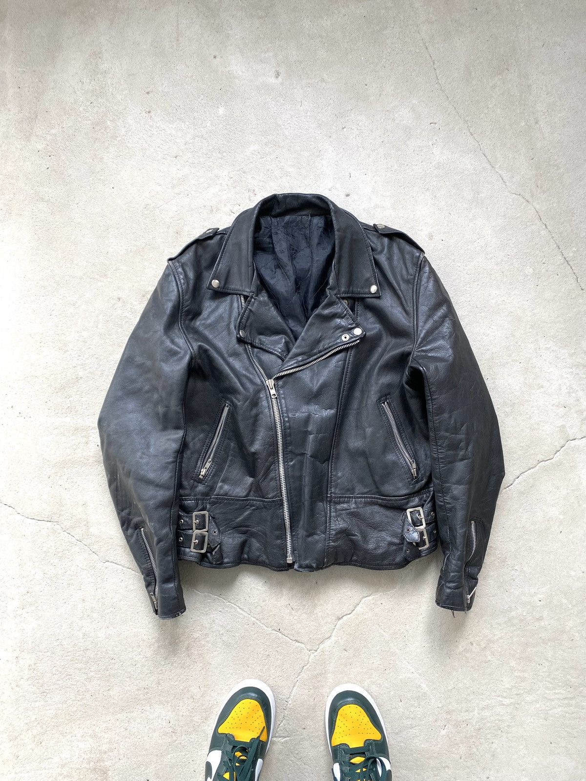 Other Rare! Vintage 70s Leather Jacket Art Face In Snakes Medusa Size US L / EU 52-54 / 3 - 2 Thumbnail