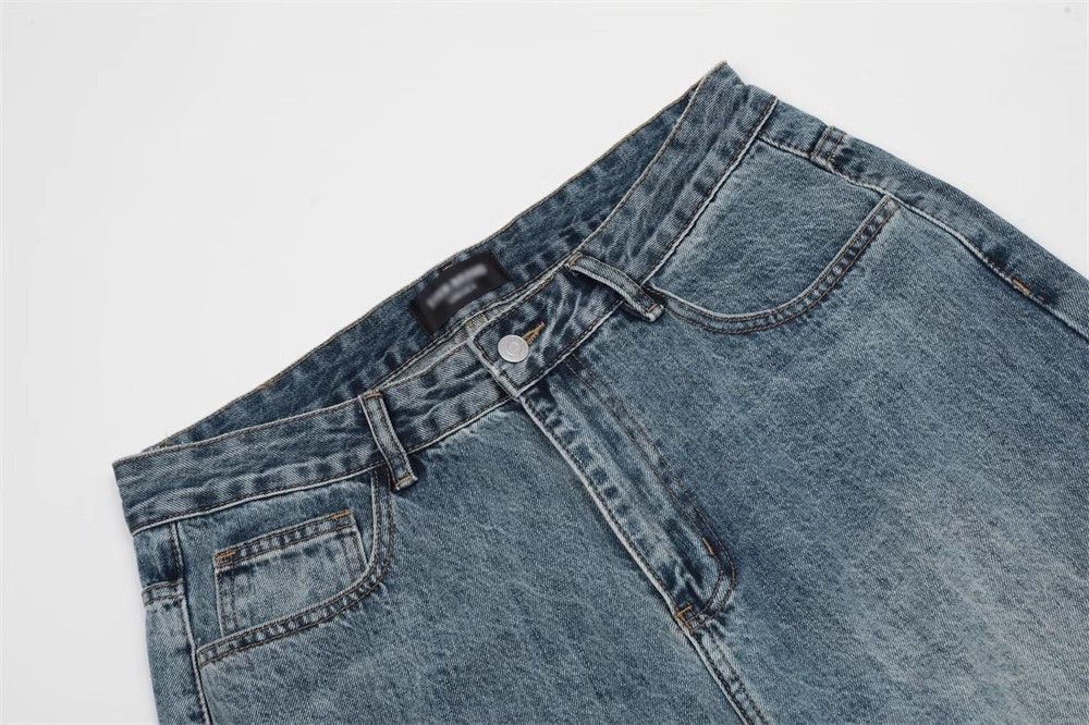 Japanese Brand × Jean Distressed washed jeans men's loose casual straight trousers Size US 34 / EU 50 - 4 Thumbnail