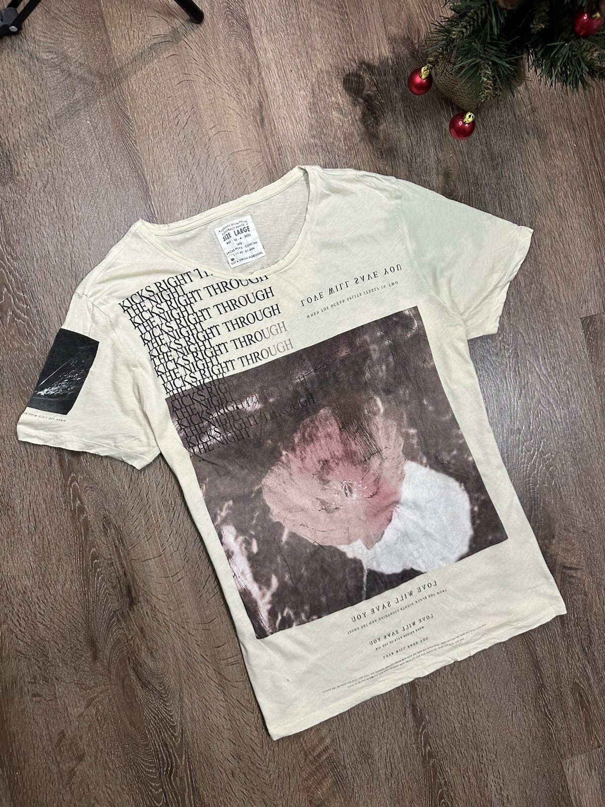 Allsaints × Japanese Brand × Vintage AllSaints T-Shirt Graphic Logo Y2K Size L / US 10 / IT 46 - 2 Thumbnail