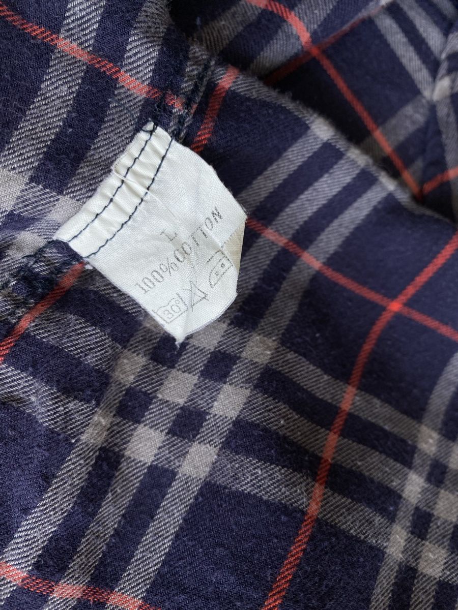 Burberry 90’s Burberry’s Vintage Check Logo shirt Travis style Size US L / EU 52-54 / 3 - 8 Thumbnail