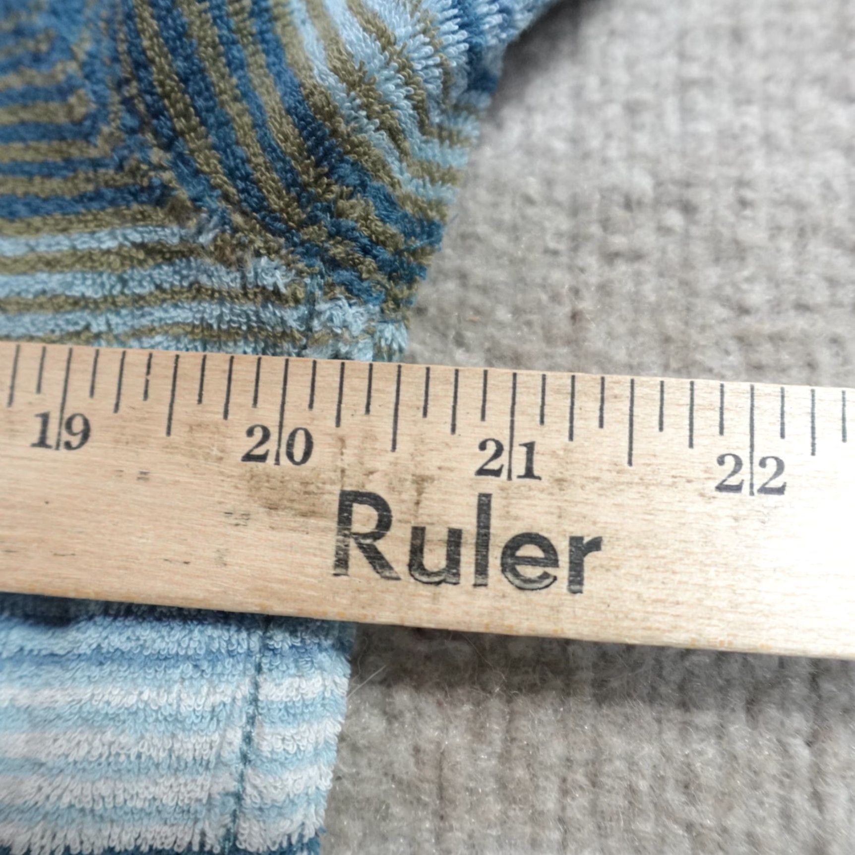 Howler Brothers VINTAGE Howler Brothers Shirt Mens Medium Blue Striped Cotton Blend Crew Neck Terry Cloth Pocket M Blues Size US M / EU 48-50 / 2 - 7 Thumbnail